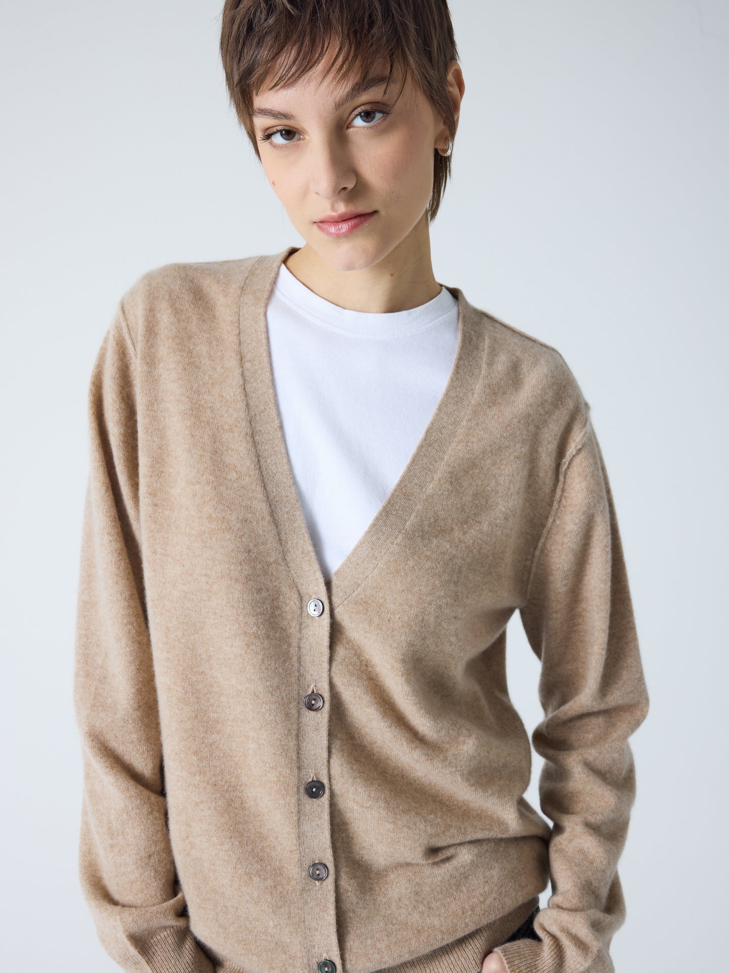 wyatt - Gilet 100% cachemire - kastanje