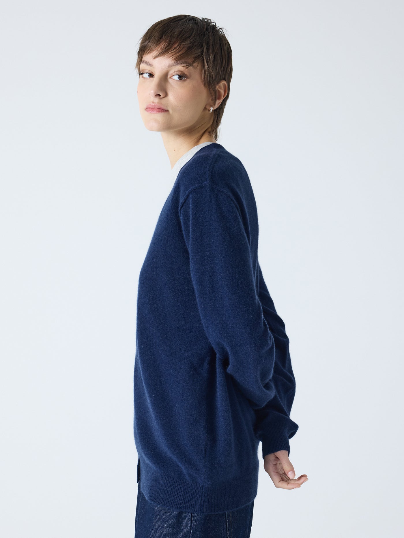 wyatt - Gilet 100% cachemire - Navy