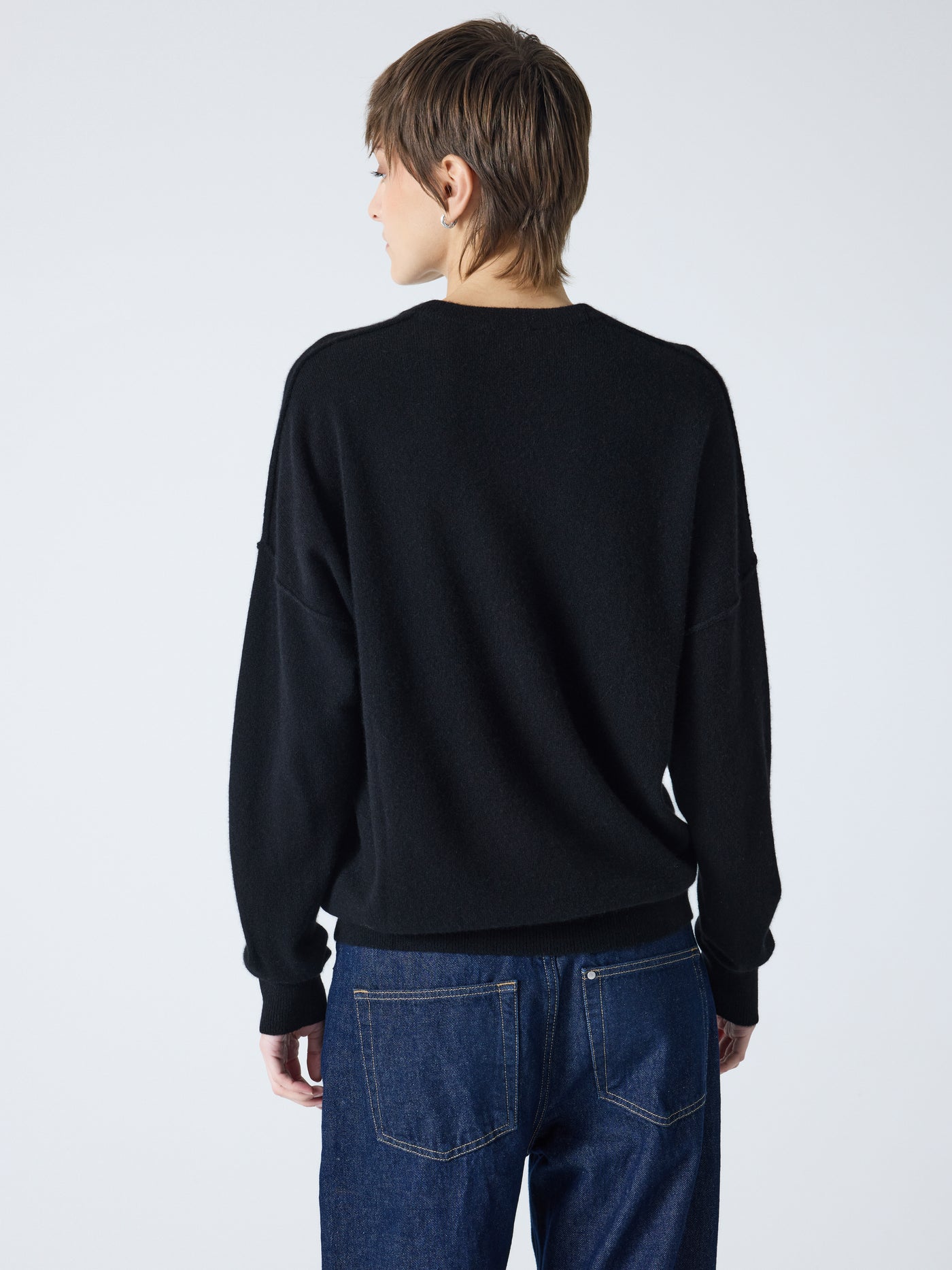 andy - Pull col rond 100% cachemire - zwart