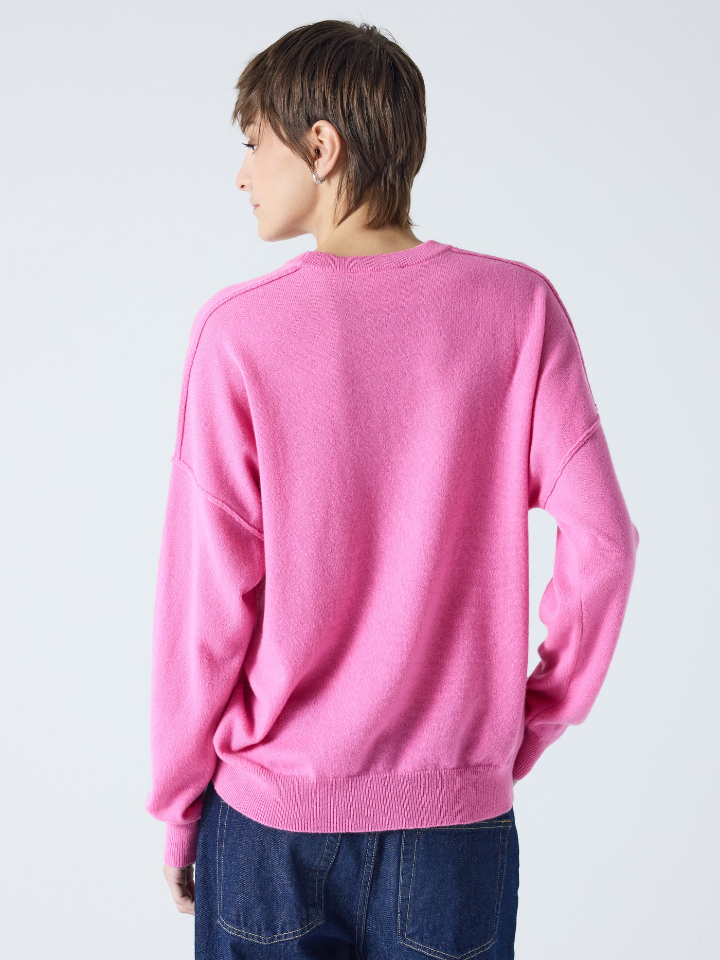 andy - Pull col rond 100% cachemire - candy