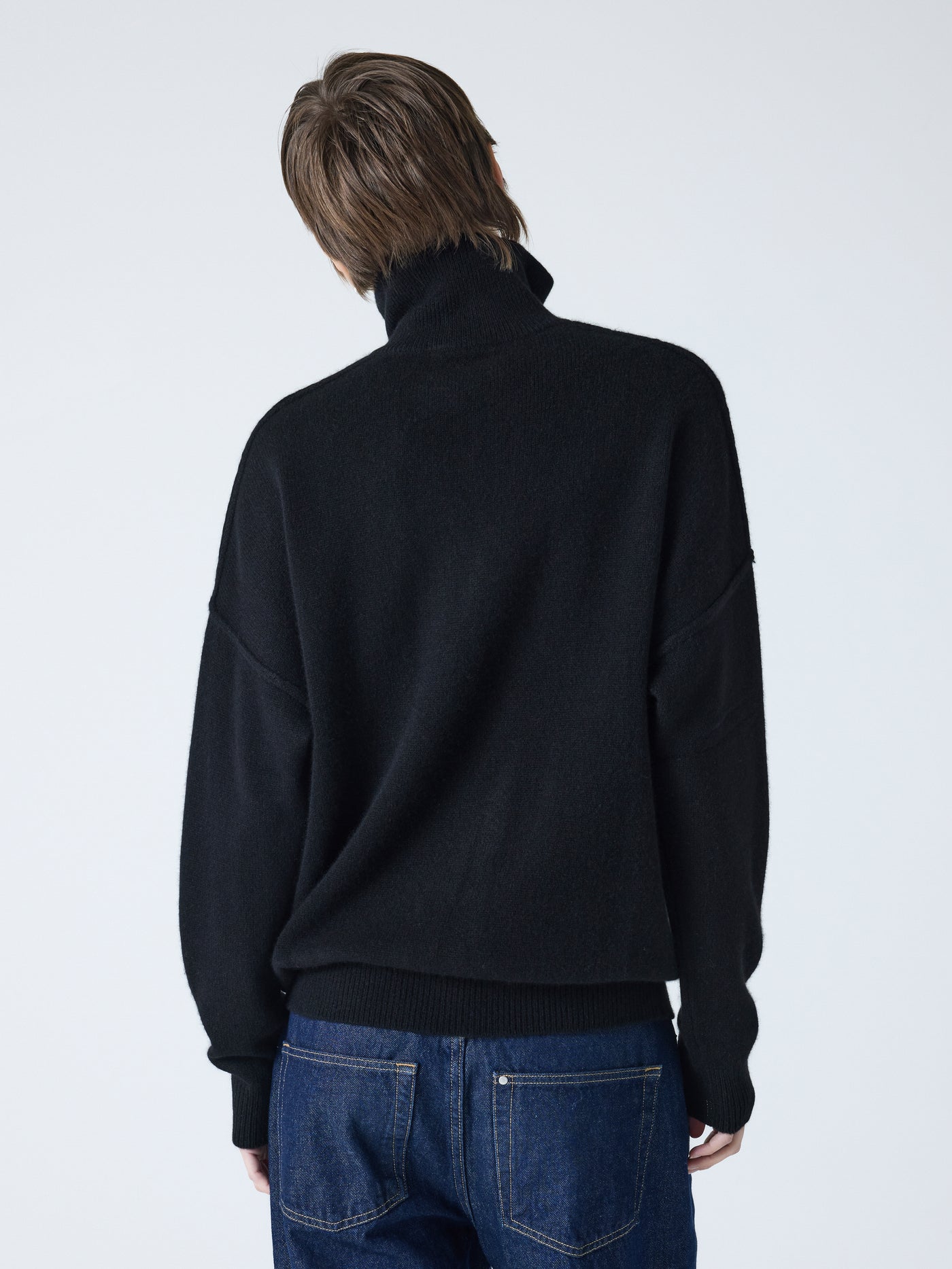 blake - Pull col rond 100% cachemire - black