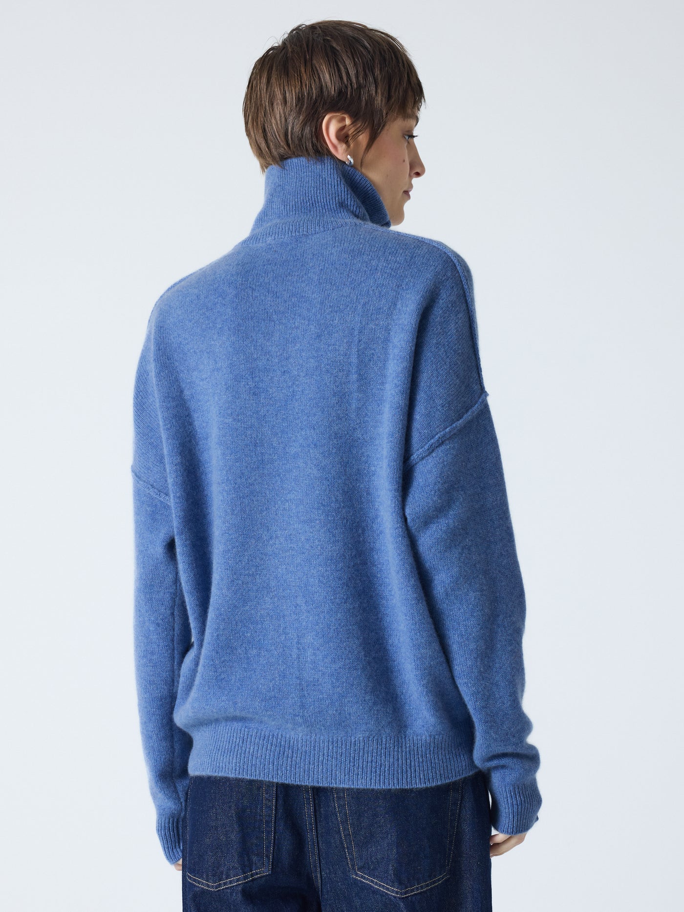 blake - Pull col rond 100% cachemire - denim