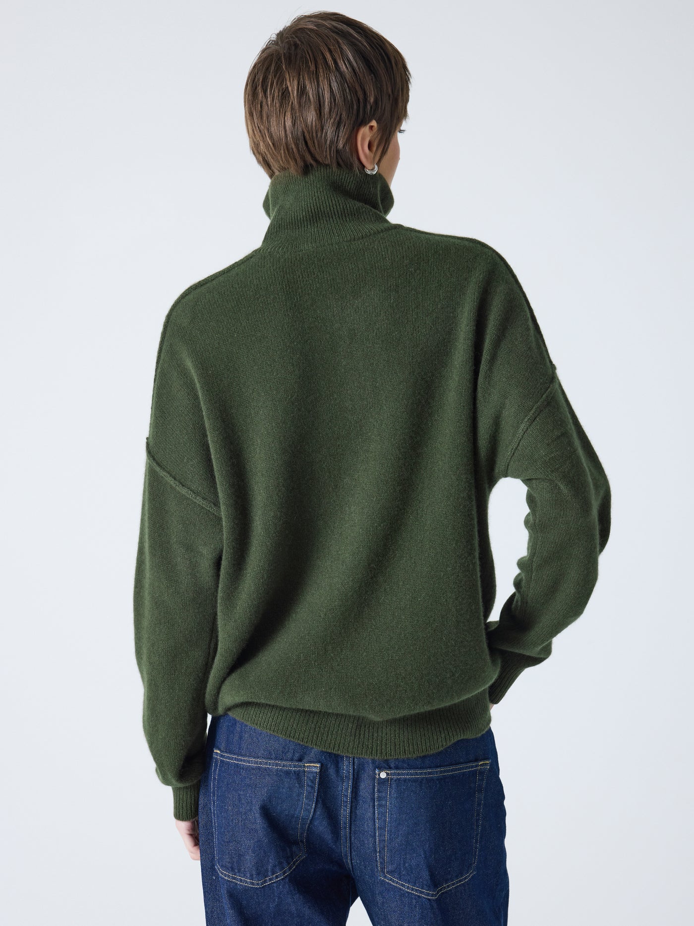 blake - Pull col rond 100% cachemire - forest