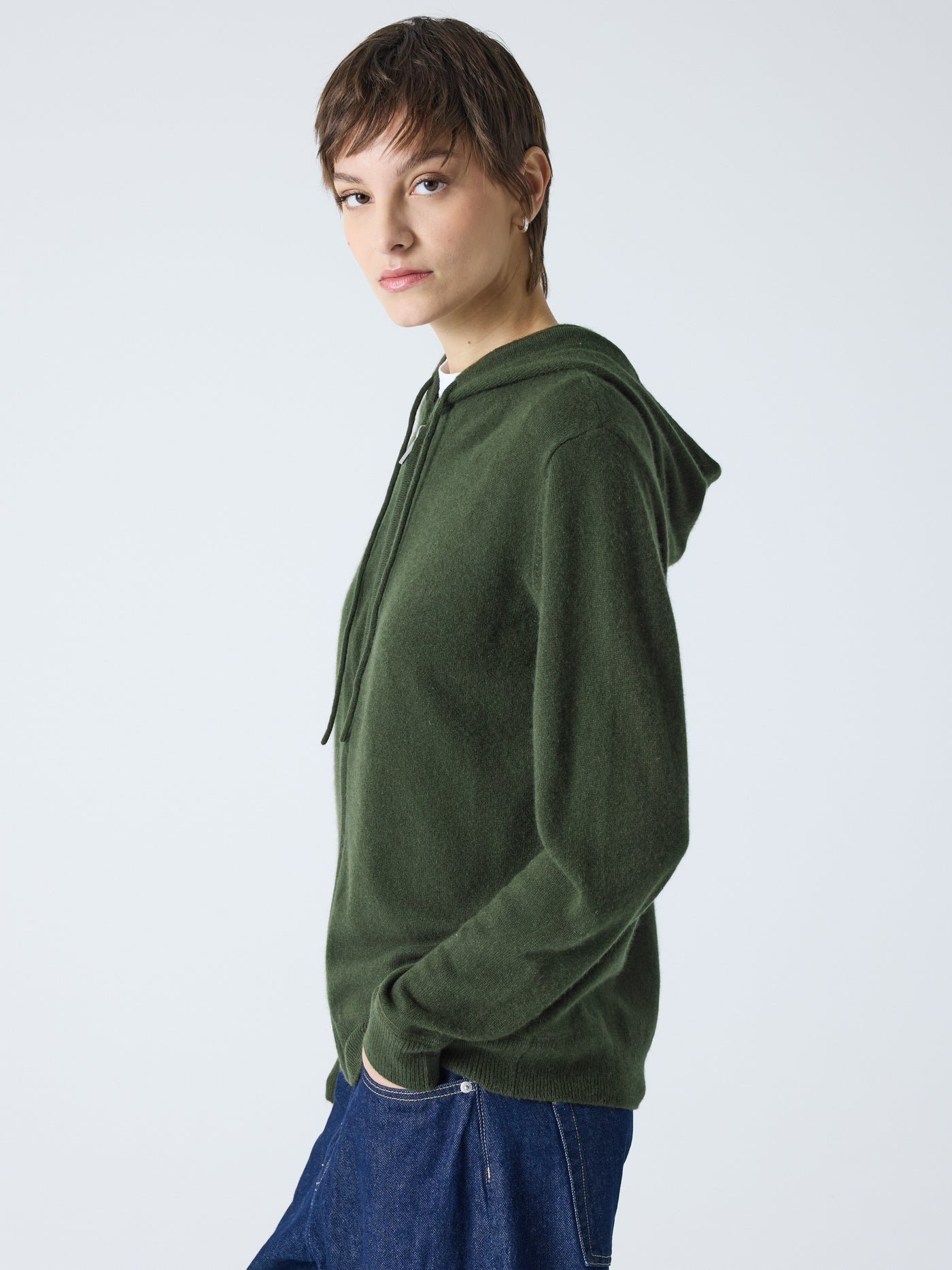 dany - Gilet à capuche zippé 100% cachemire - bos