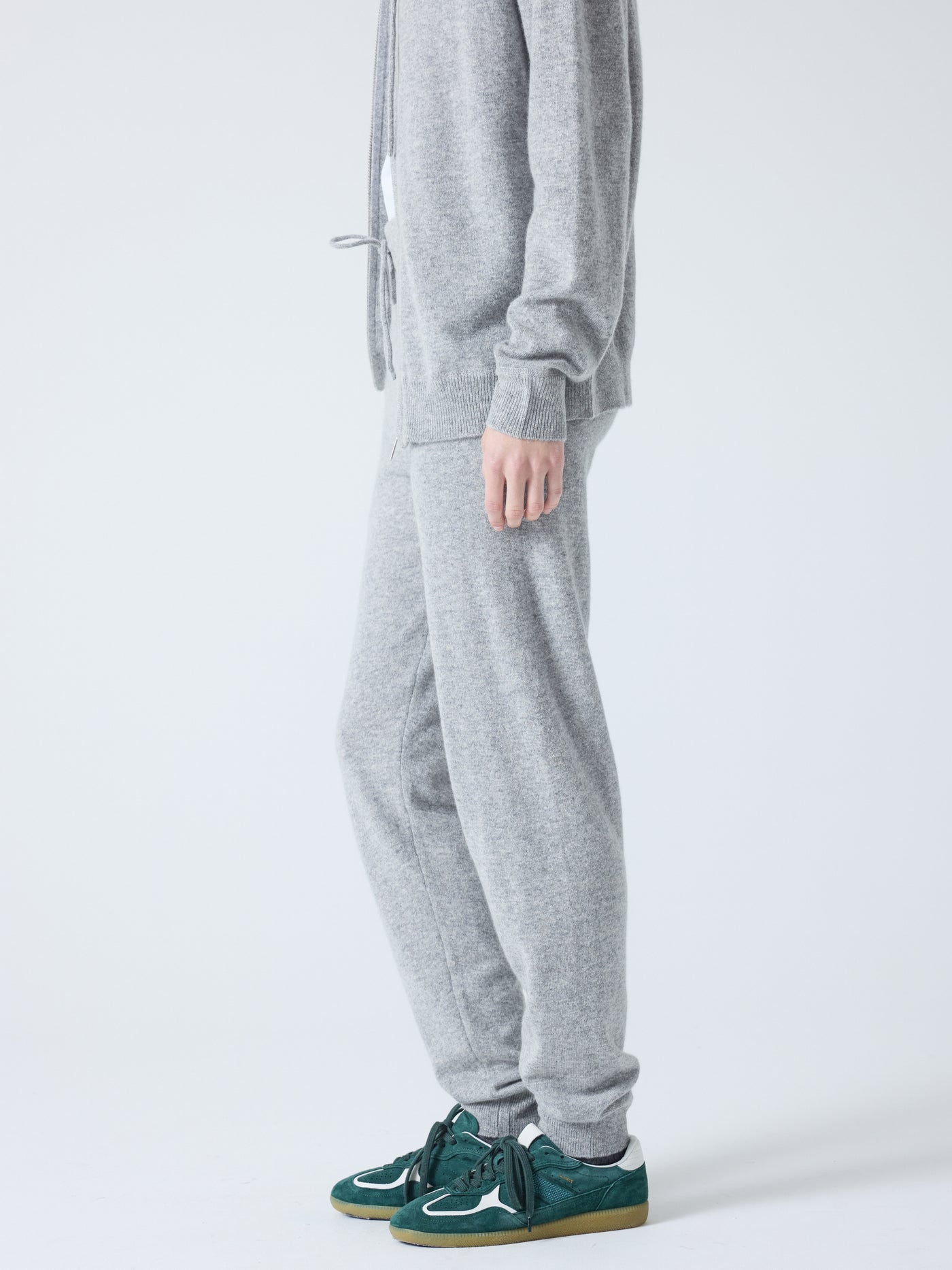 andrew - Jogging 100% cachemire - light heather gray