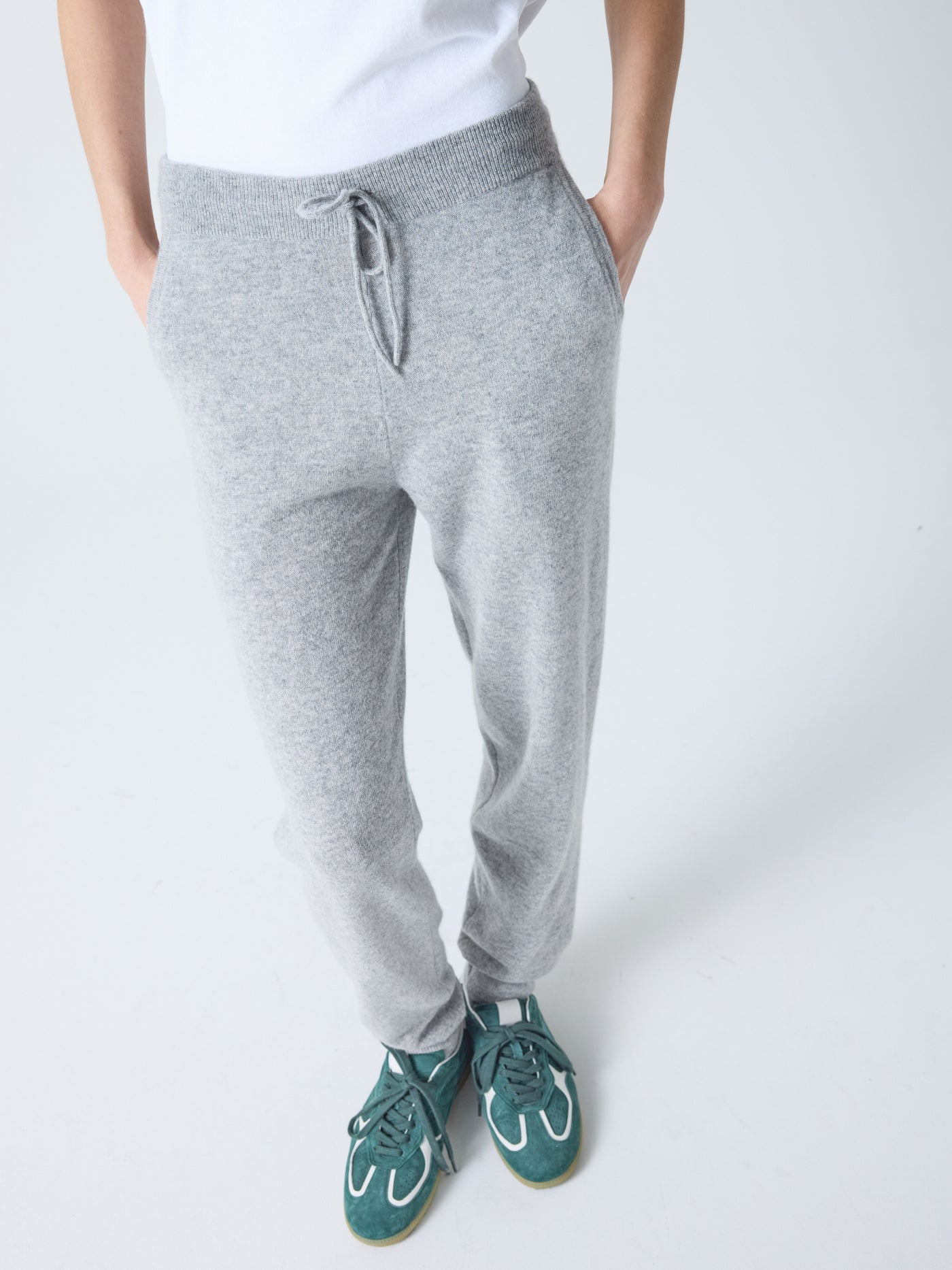 andrew - Jogging 100% cachemire - light heather gray
