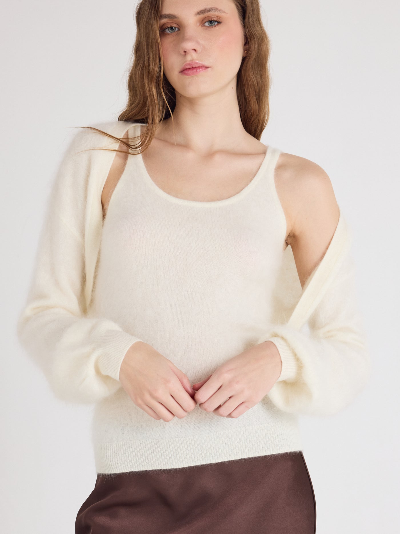 billie - Twinset 100% cashmere - cream