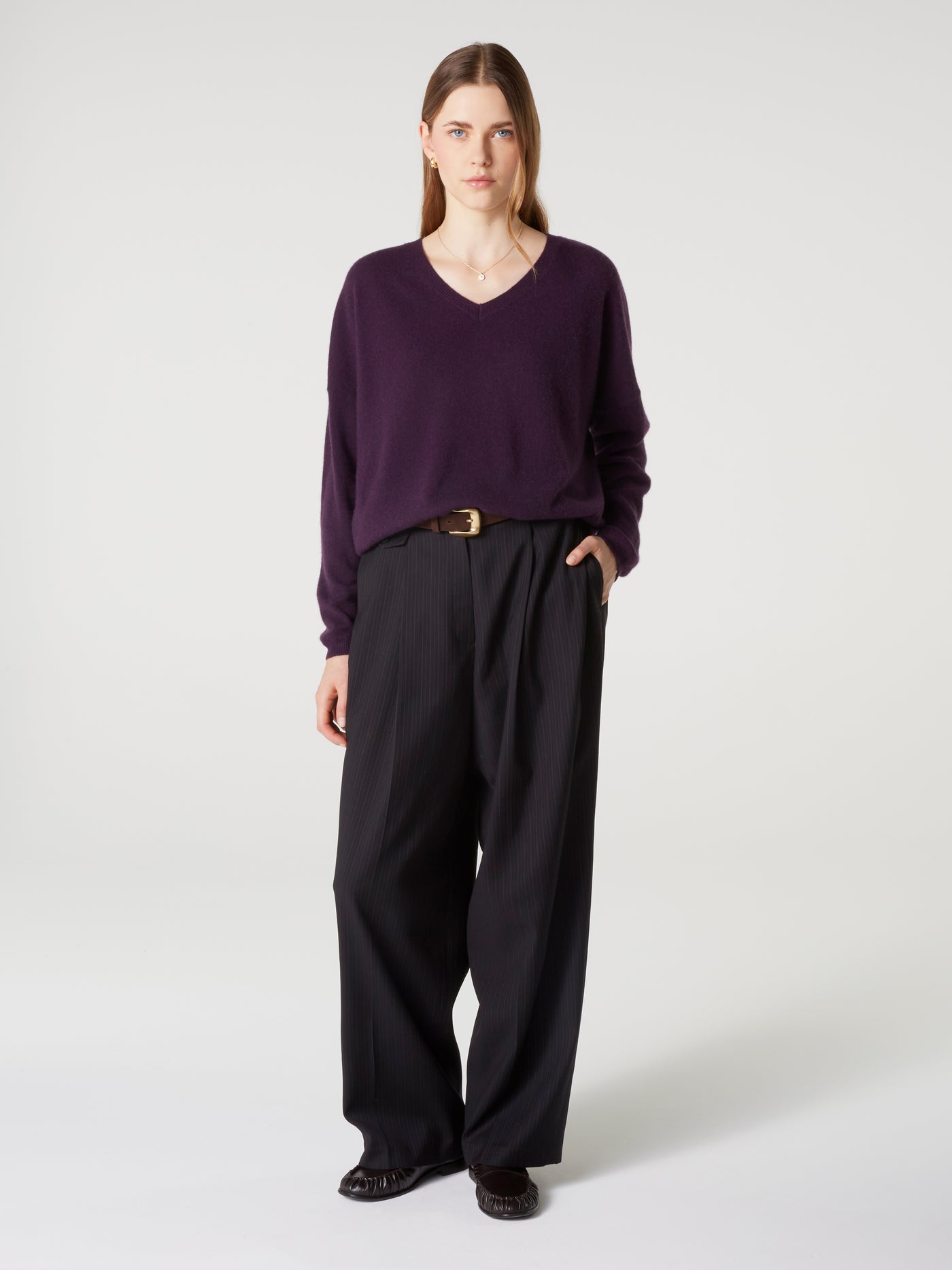 maglione Alicia - Cashmere - heather plum