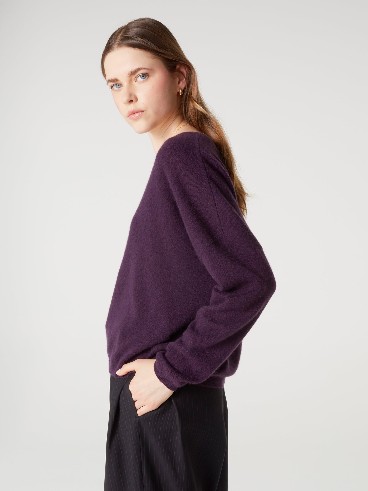 maglione Alicia - Cashmere - heather plum