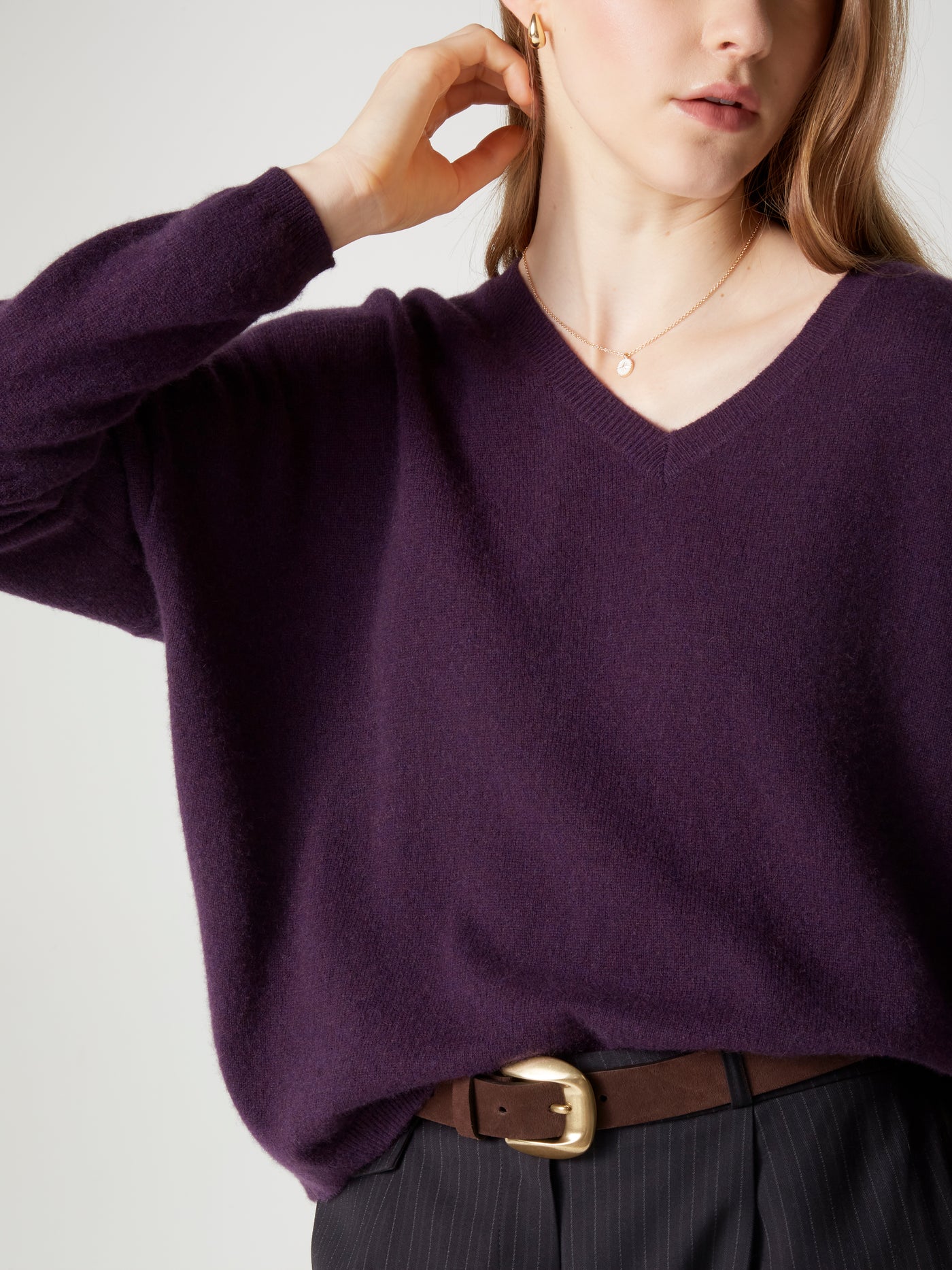 maglione Alicia - Cashmere - heather plum