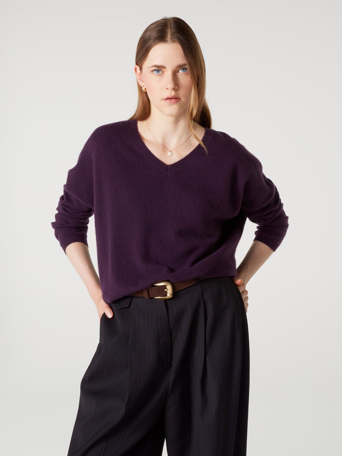 maglione Alicia - Cashmere - heather plum