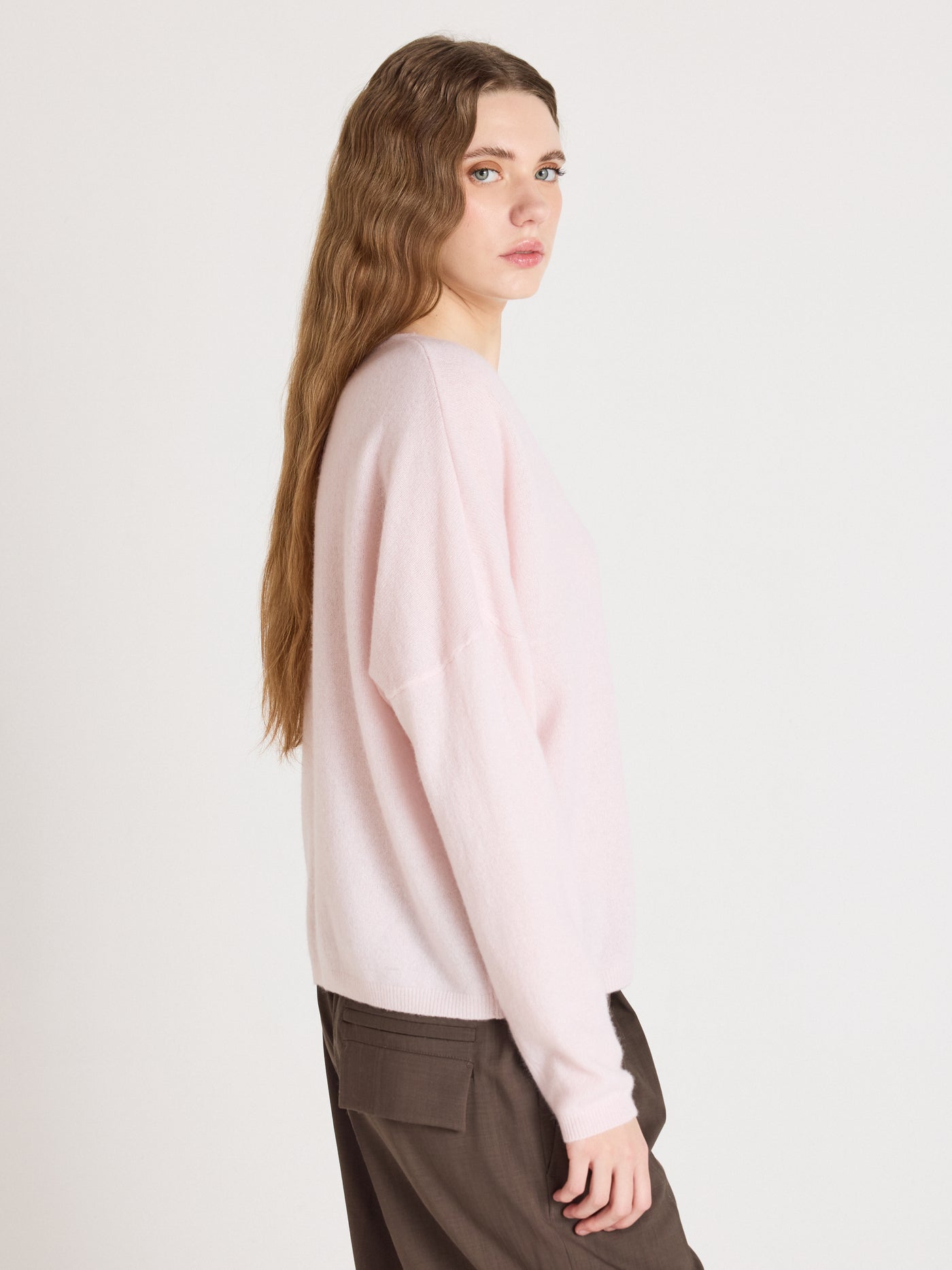 Alicia - Kaschmirpullover mit V-Ausschnitt - ballerina