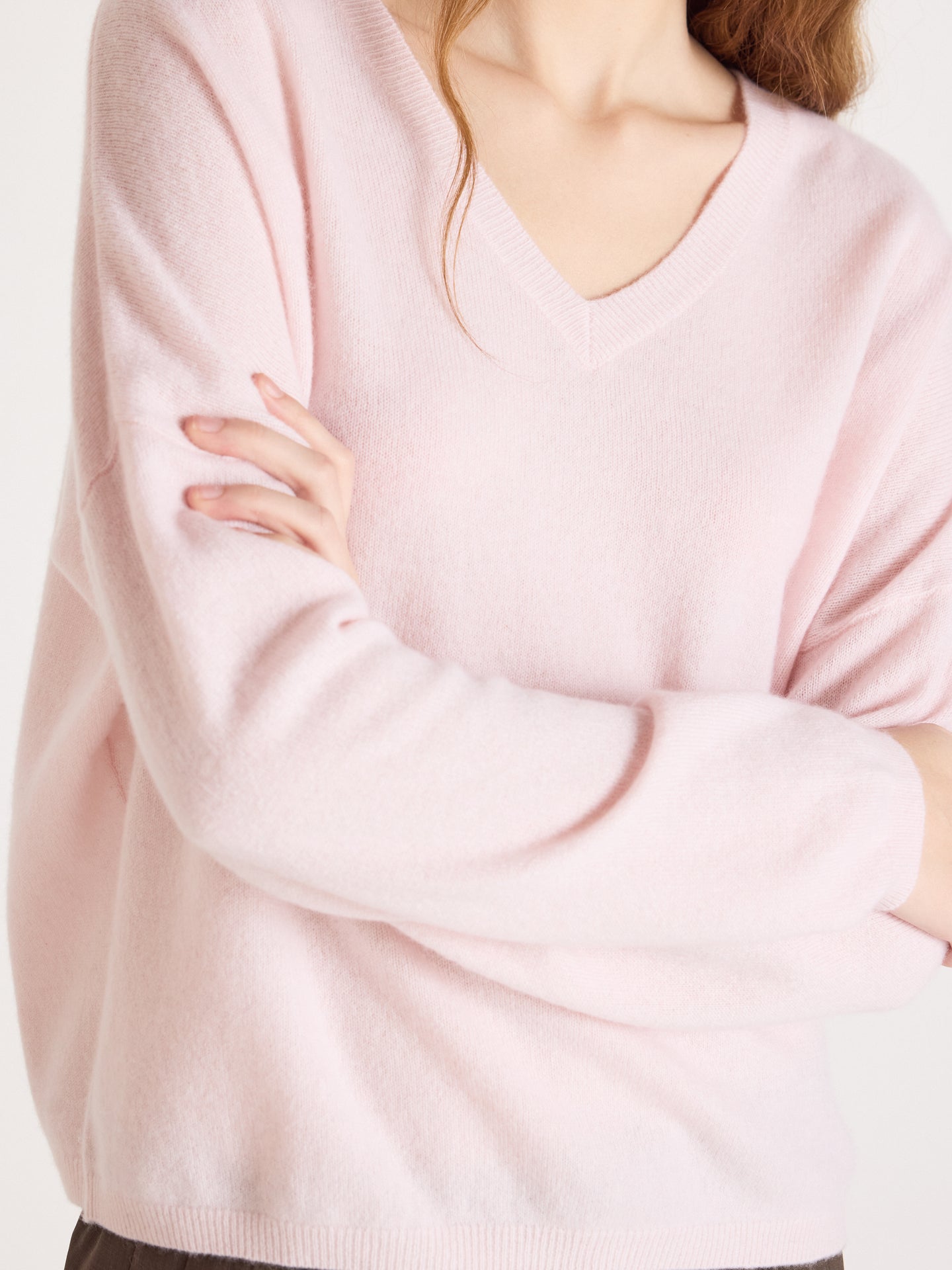 pull col v alicia - Maglione a V in cashmere - ballerina