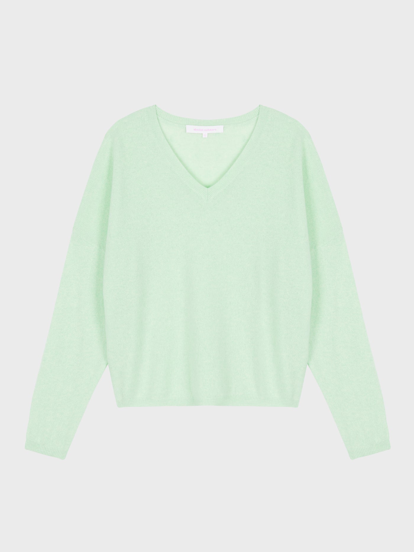 ronde hals trui alicia - kasjmier - pastel green