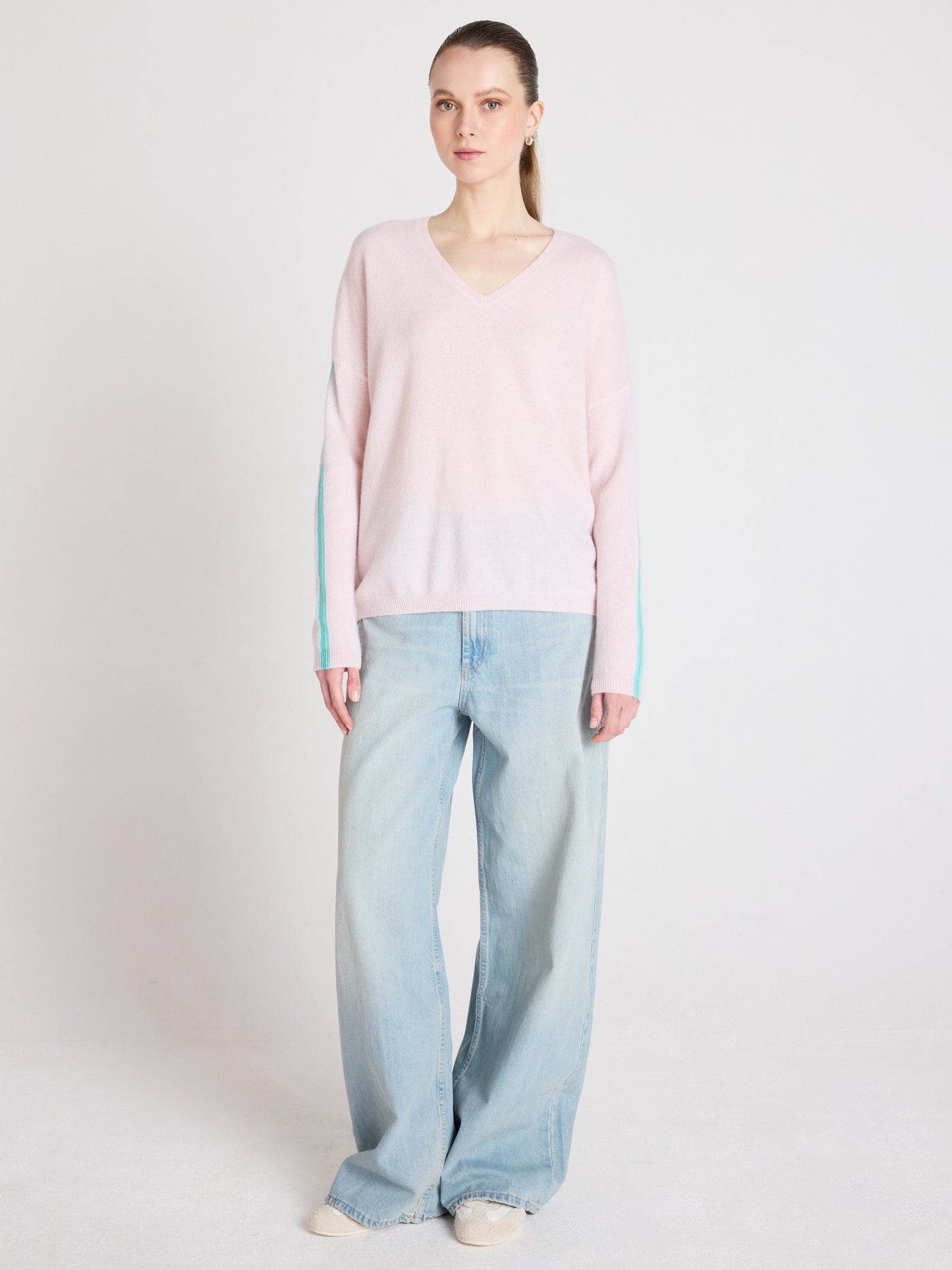 Alexia - Kaschmirpullover mit V-Ausschnitt - ballerina