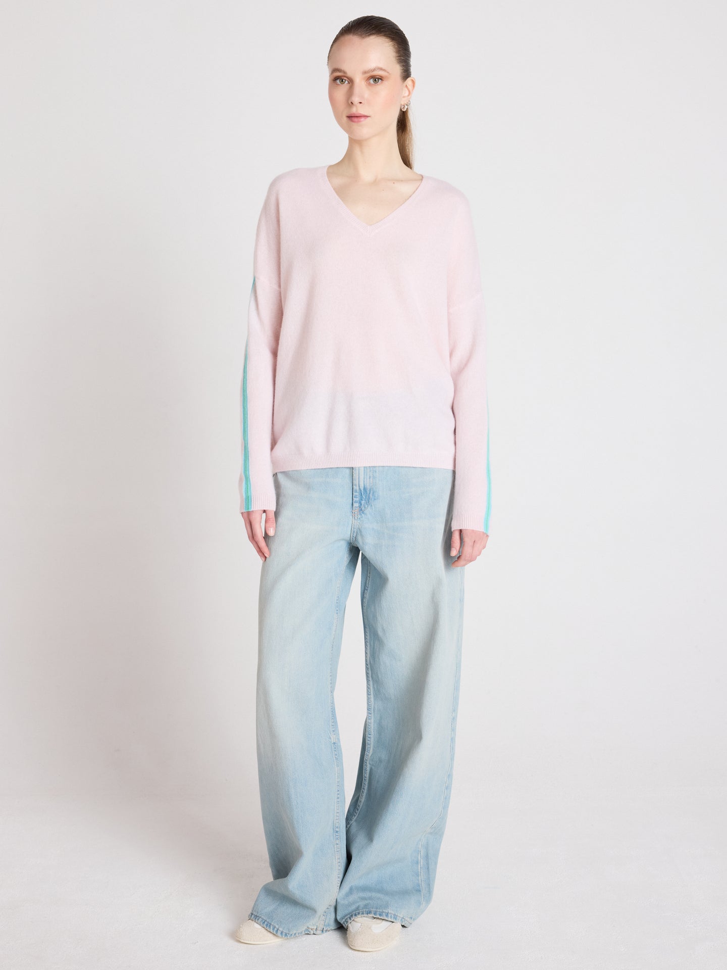 Alexia - Kaschmirpullover mit V-Ausschnitt - ballerina