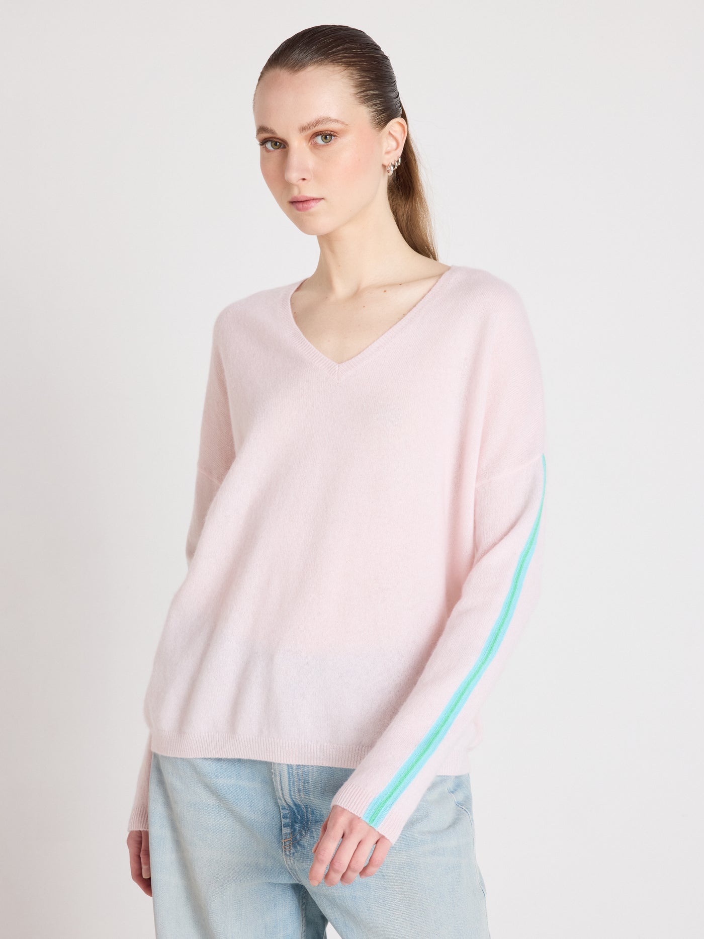 Alexia - Kaschmirpullover mit V-Ausschnitt - ballerina