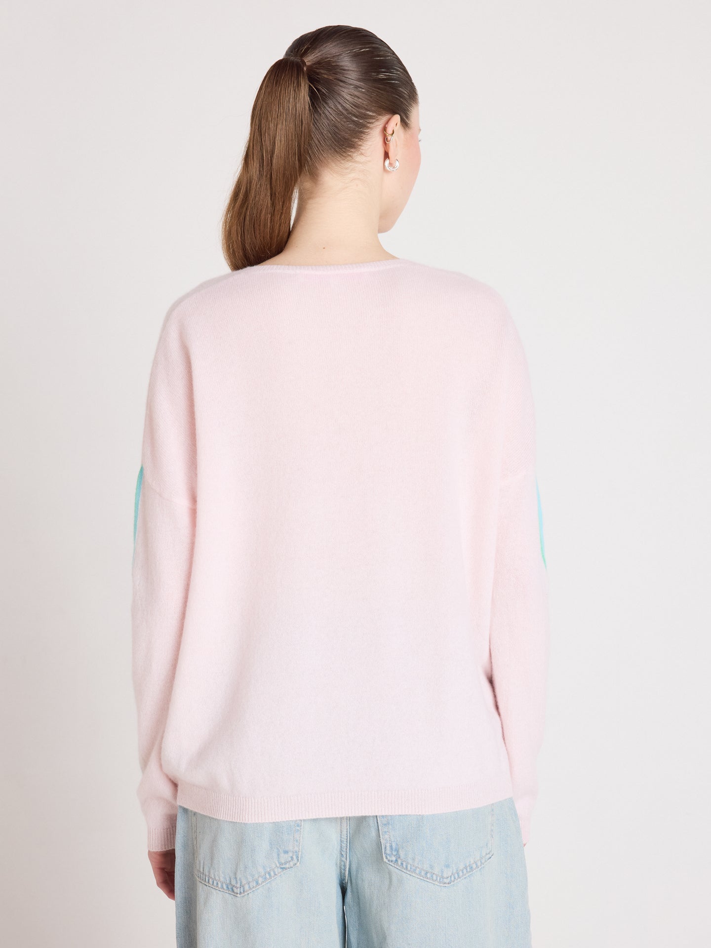 pull col v à bandes alexia - Maglione a V in cashmere - ballerina