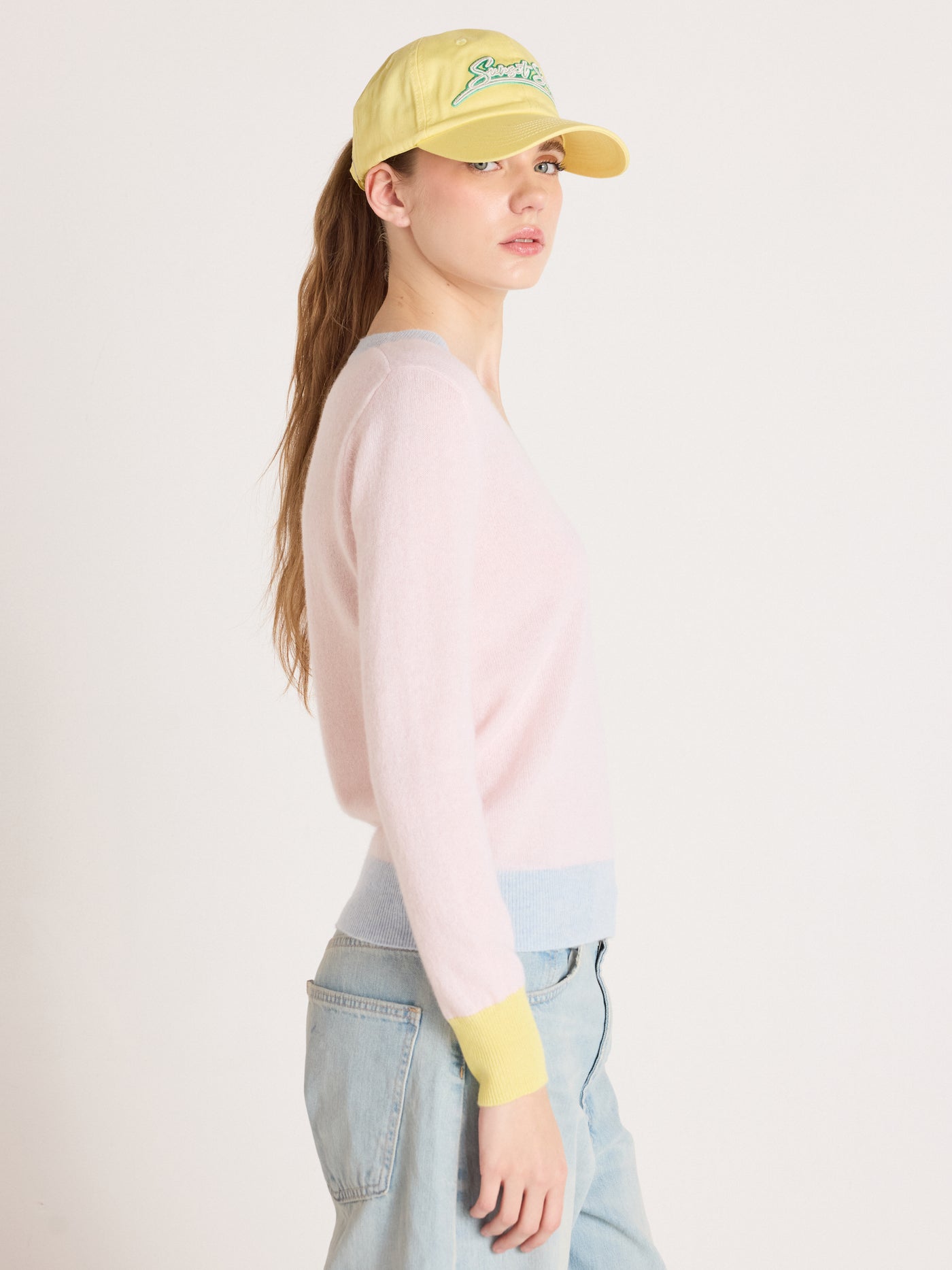 isla - Kaschmirpullover mit V-Ausschnitt - ballerina