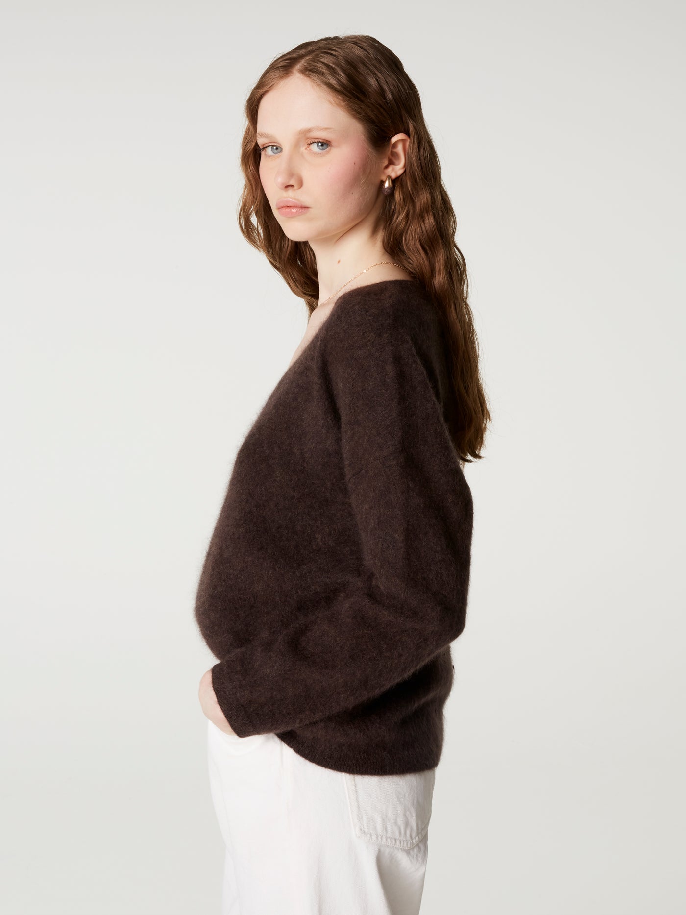 pull soeli - Cachemire brossé - brownie