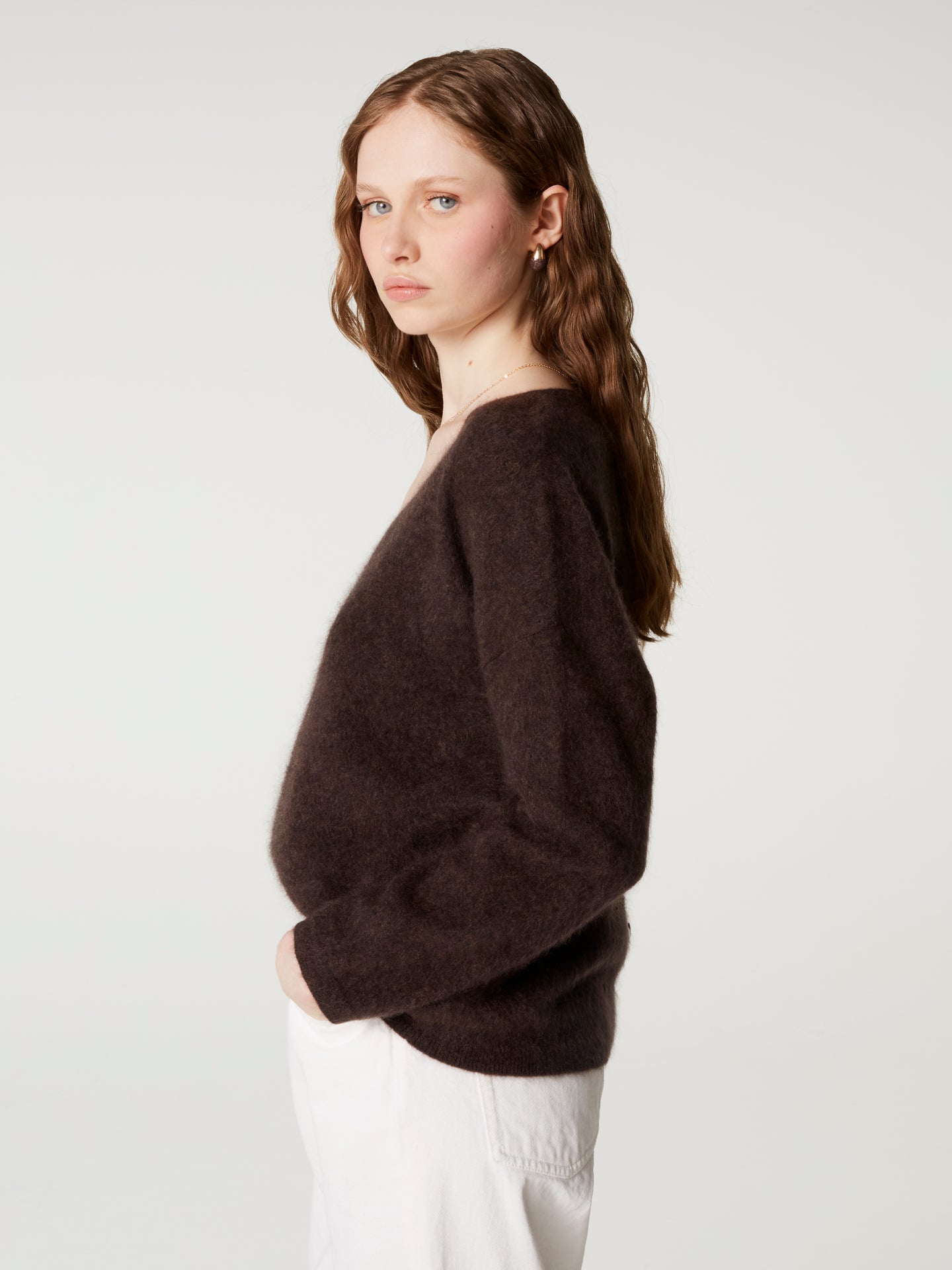 pull soeli - Cachemire brossé - brownie