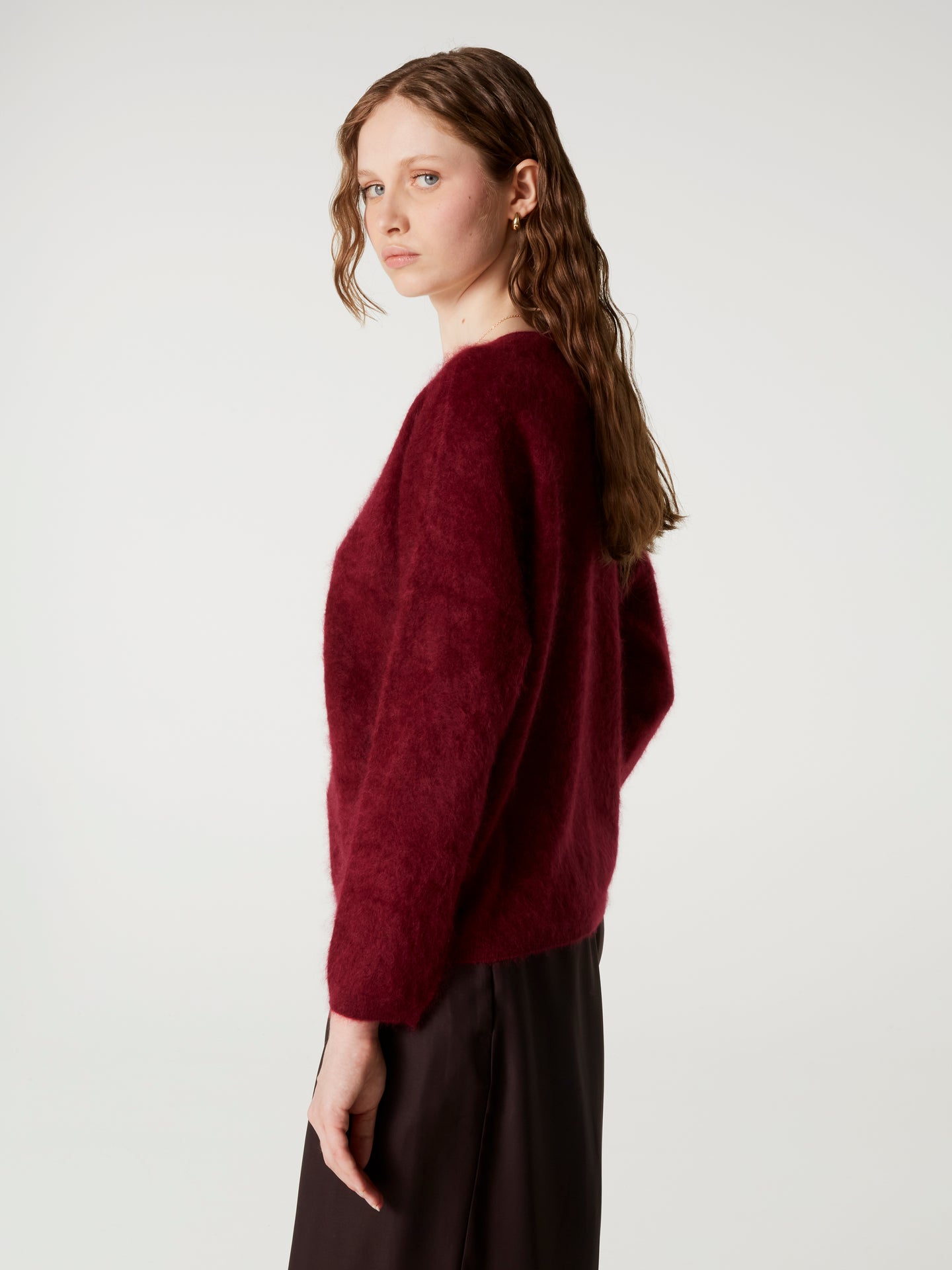 pull soeli - Cachemire brossé - burgundy
