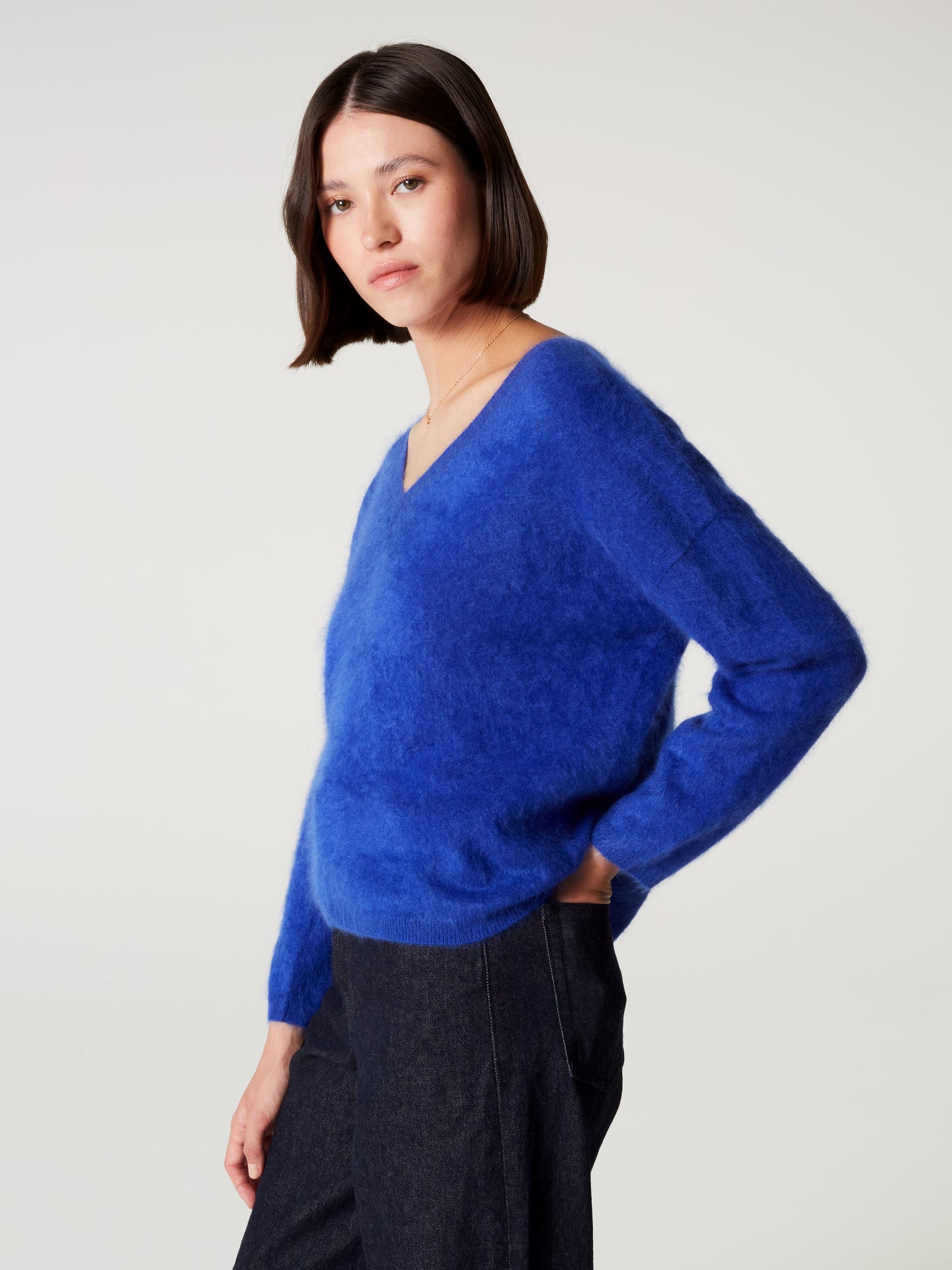 pull soeli - Cachemire brossé - cobalt