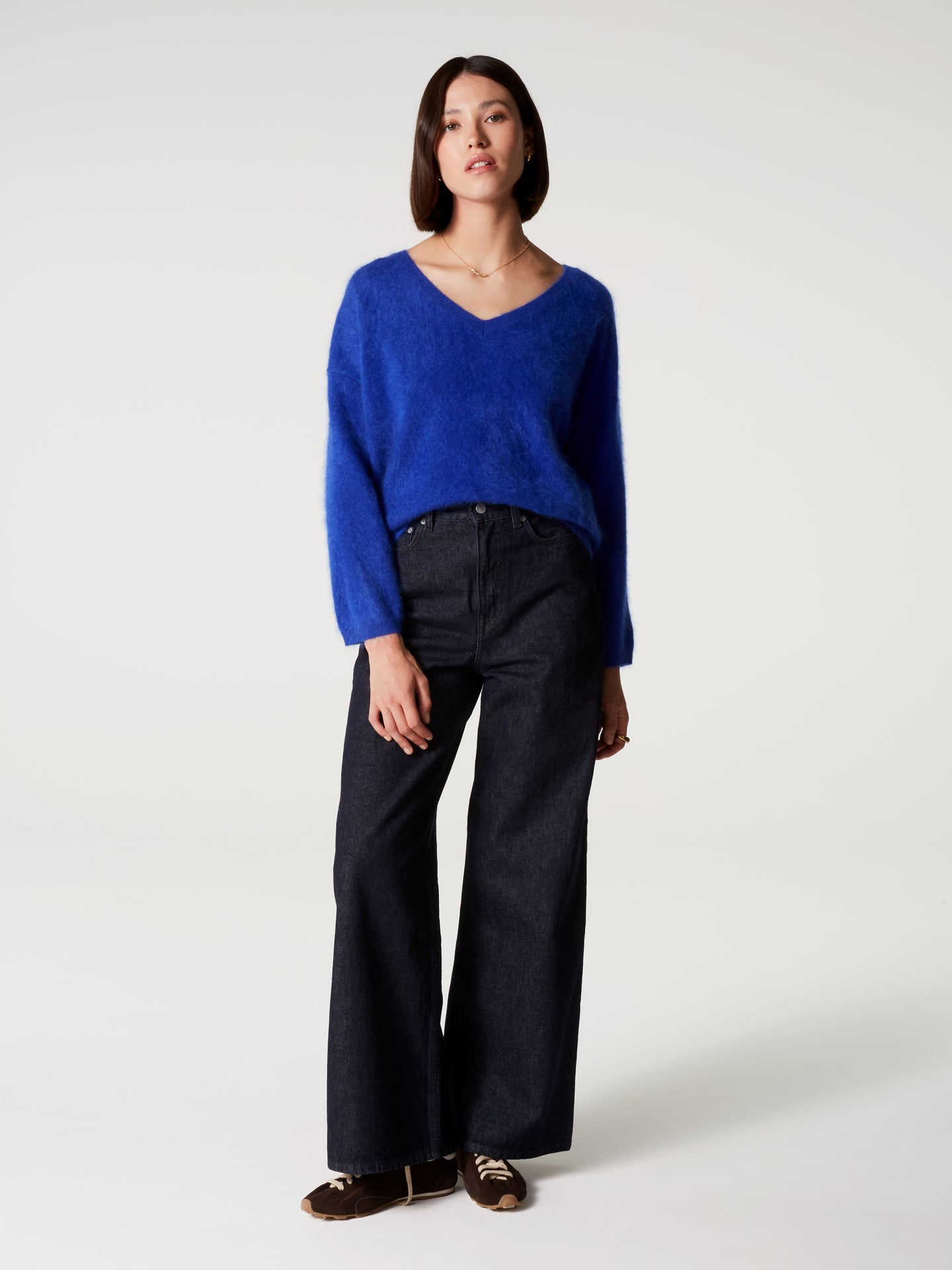 pull soeli - Cachemire brossé - cobalt