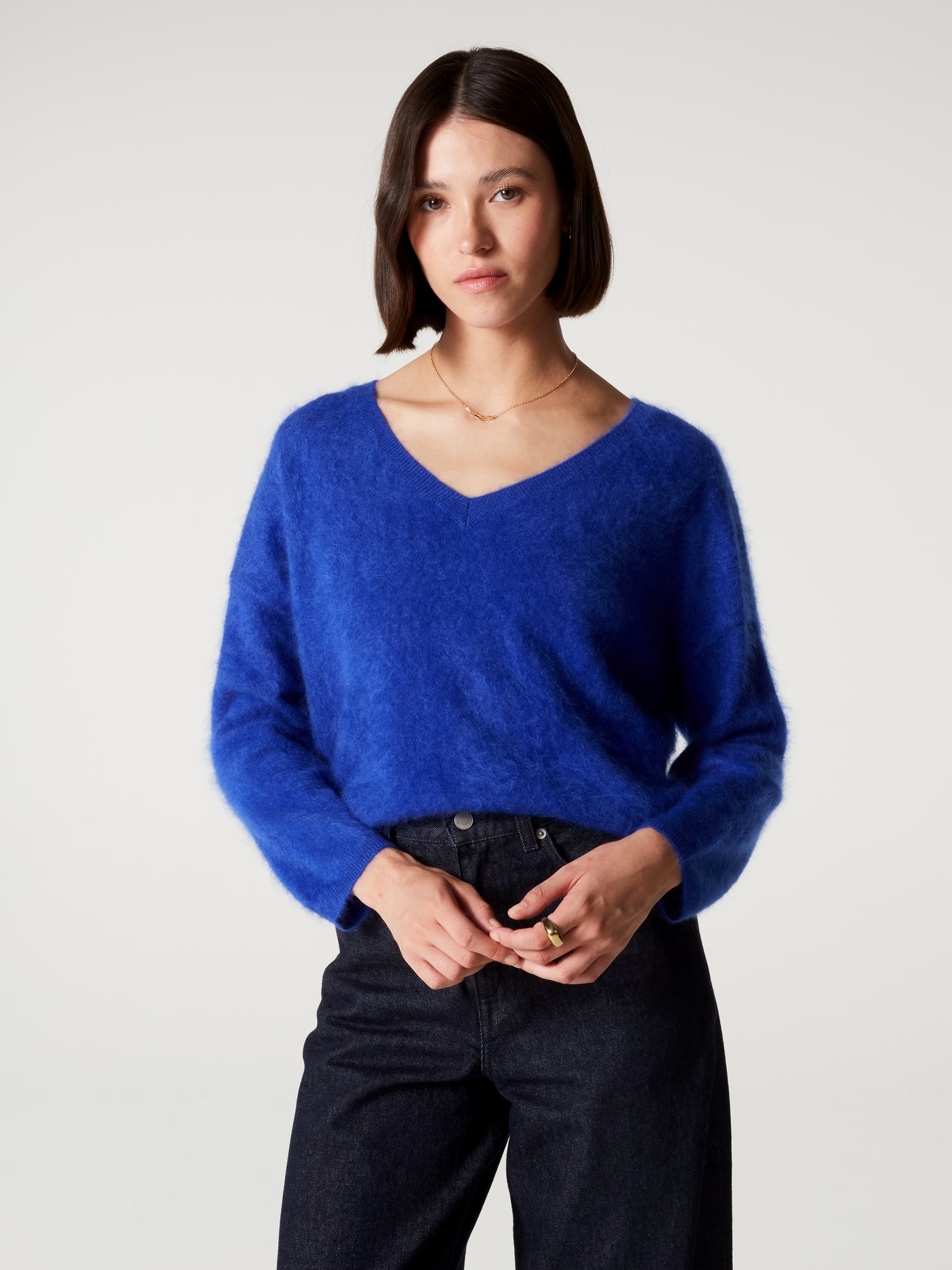 pull soeli - Cachemire brossé - cobalt
