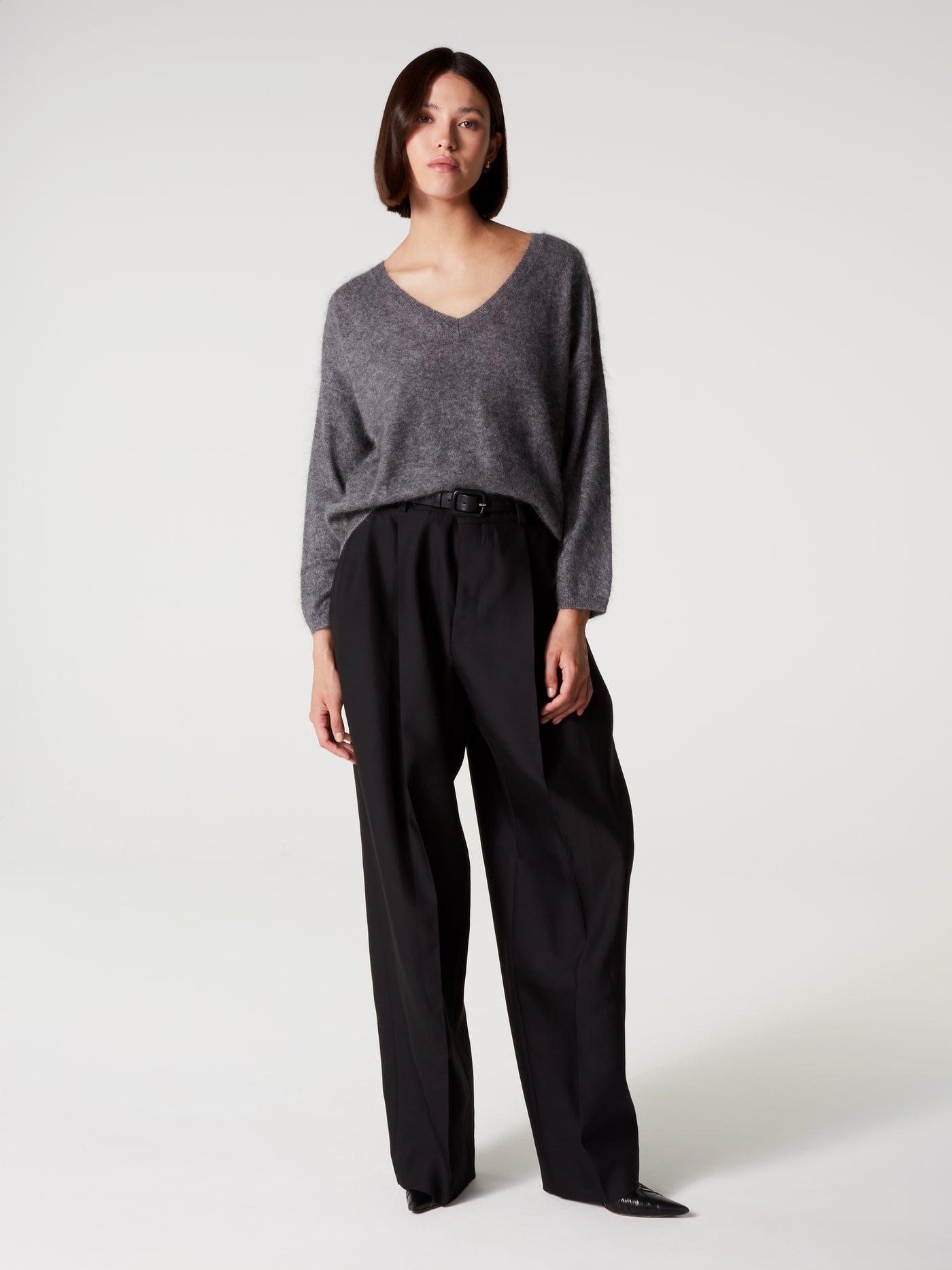 pull soeli - Cachemire brossé - dark heather grey