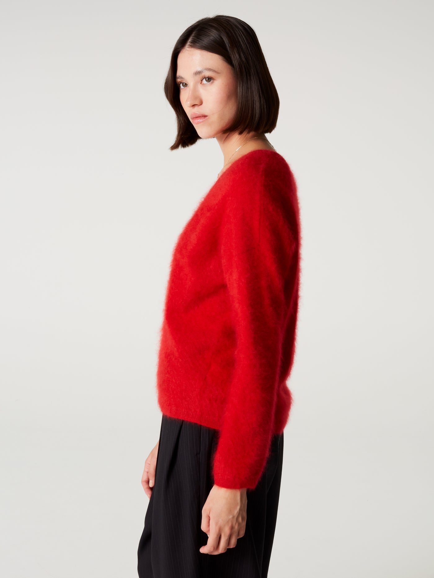 pull soeli - Cachemire brossé - rouge
