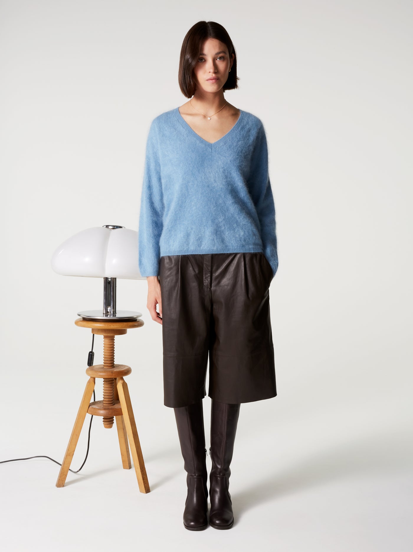 pull soeli - Cachemire brossé - sky blue