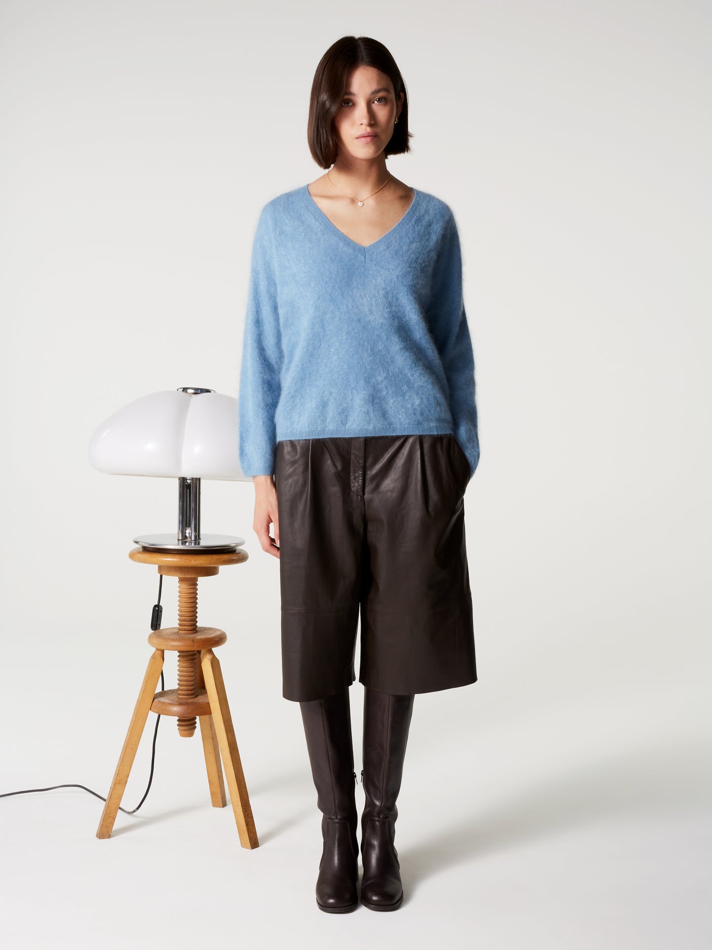 pull soeli - Cachemire brossé - sky blue