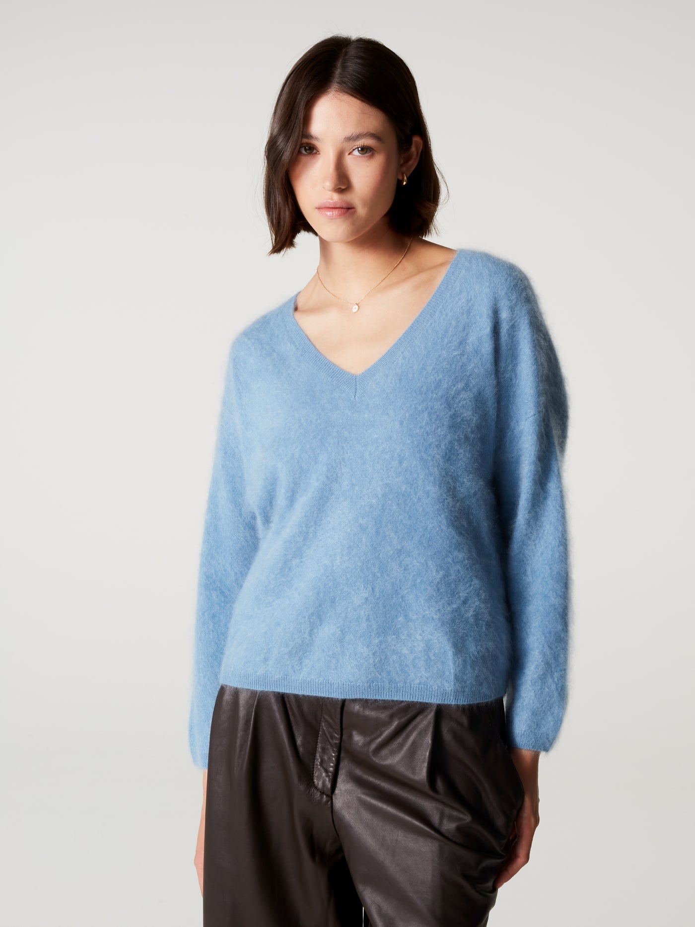 pull soeli - Cachemire brossé - sky blue