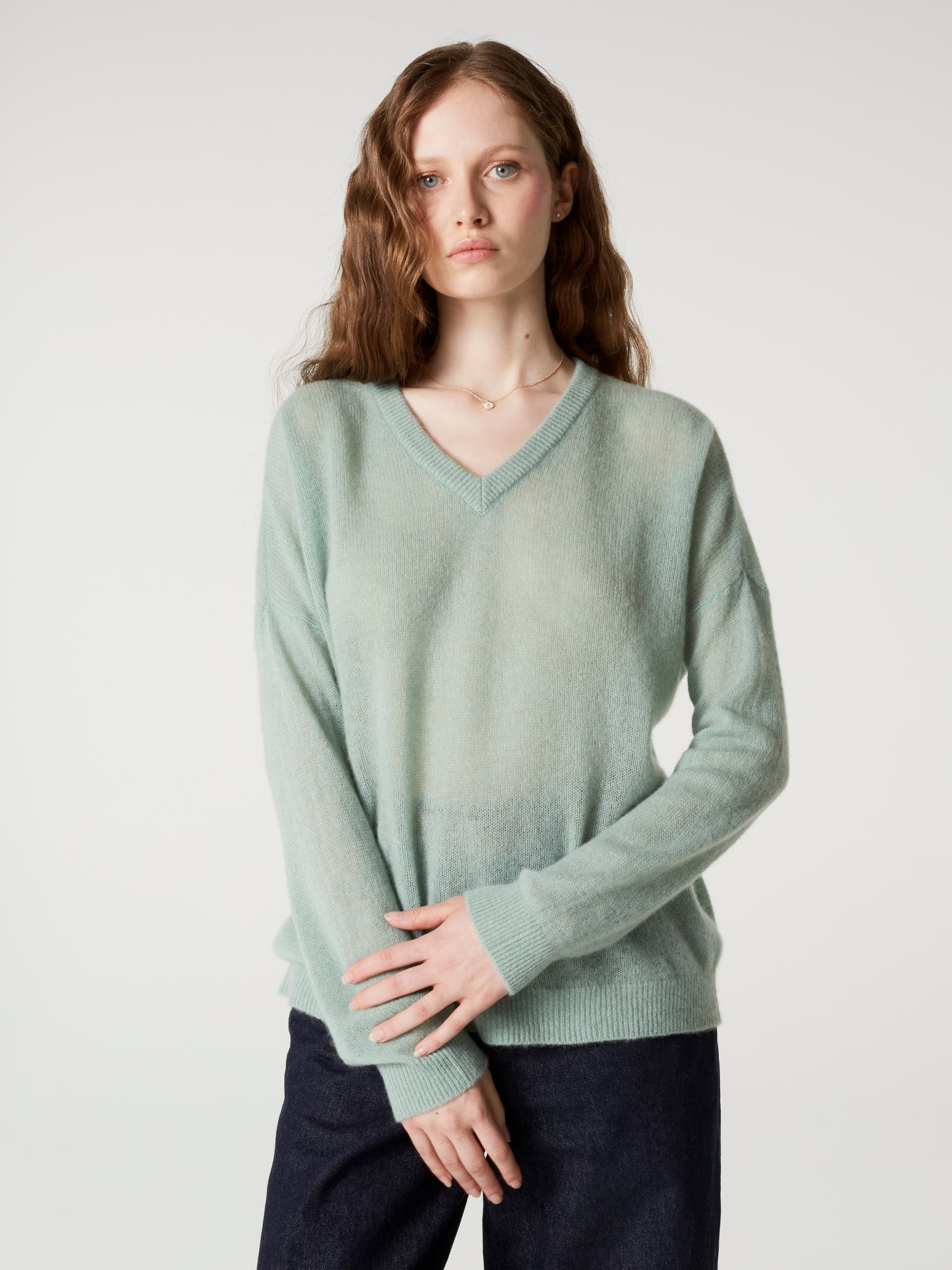 pull angelica - Cachemire léger - lake green