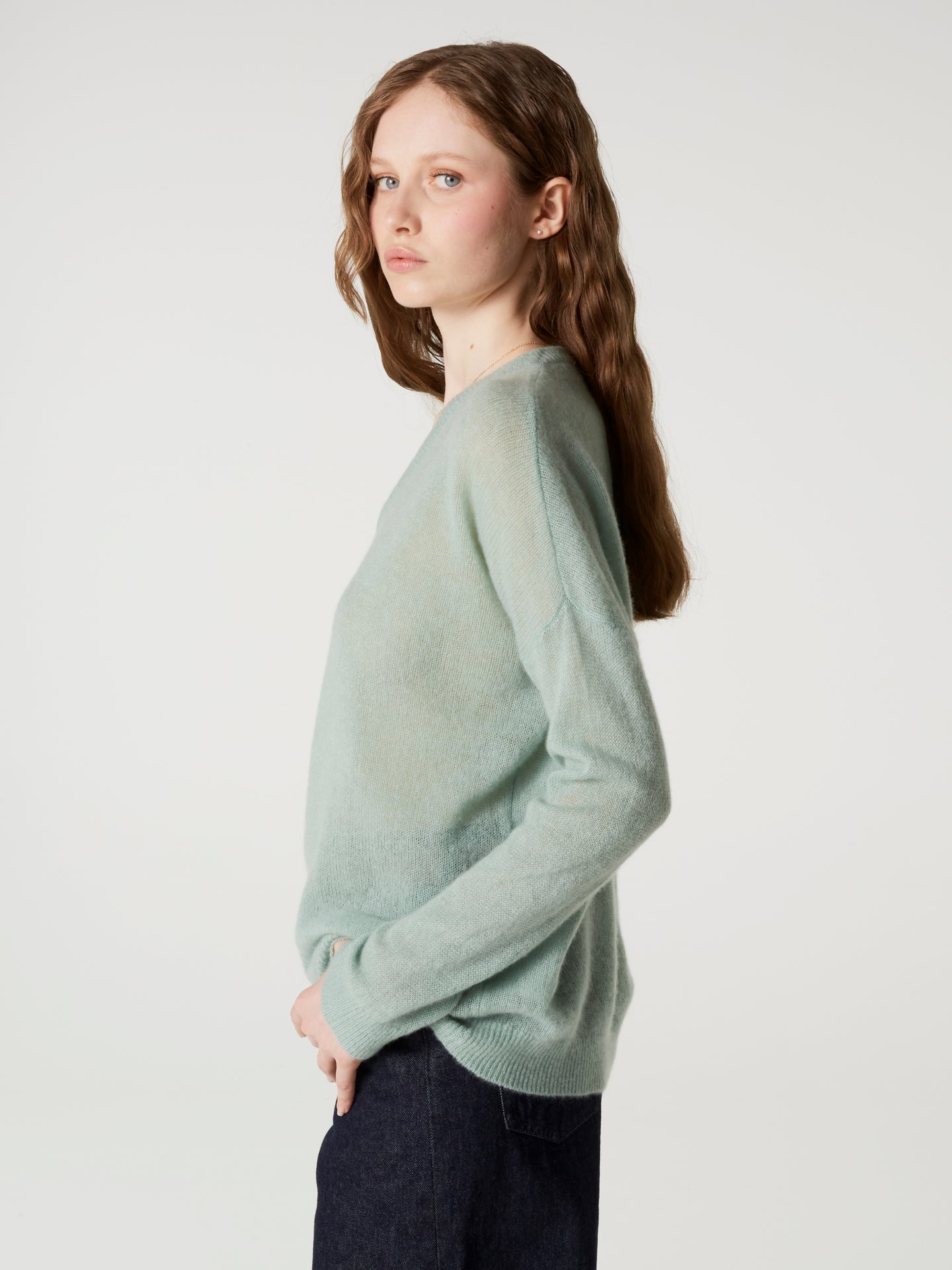 pull angelica - Cachemire léger - lake green