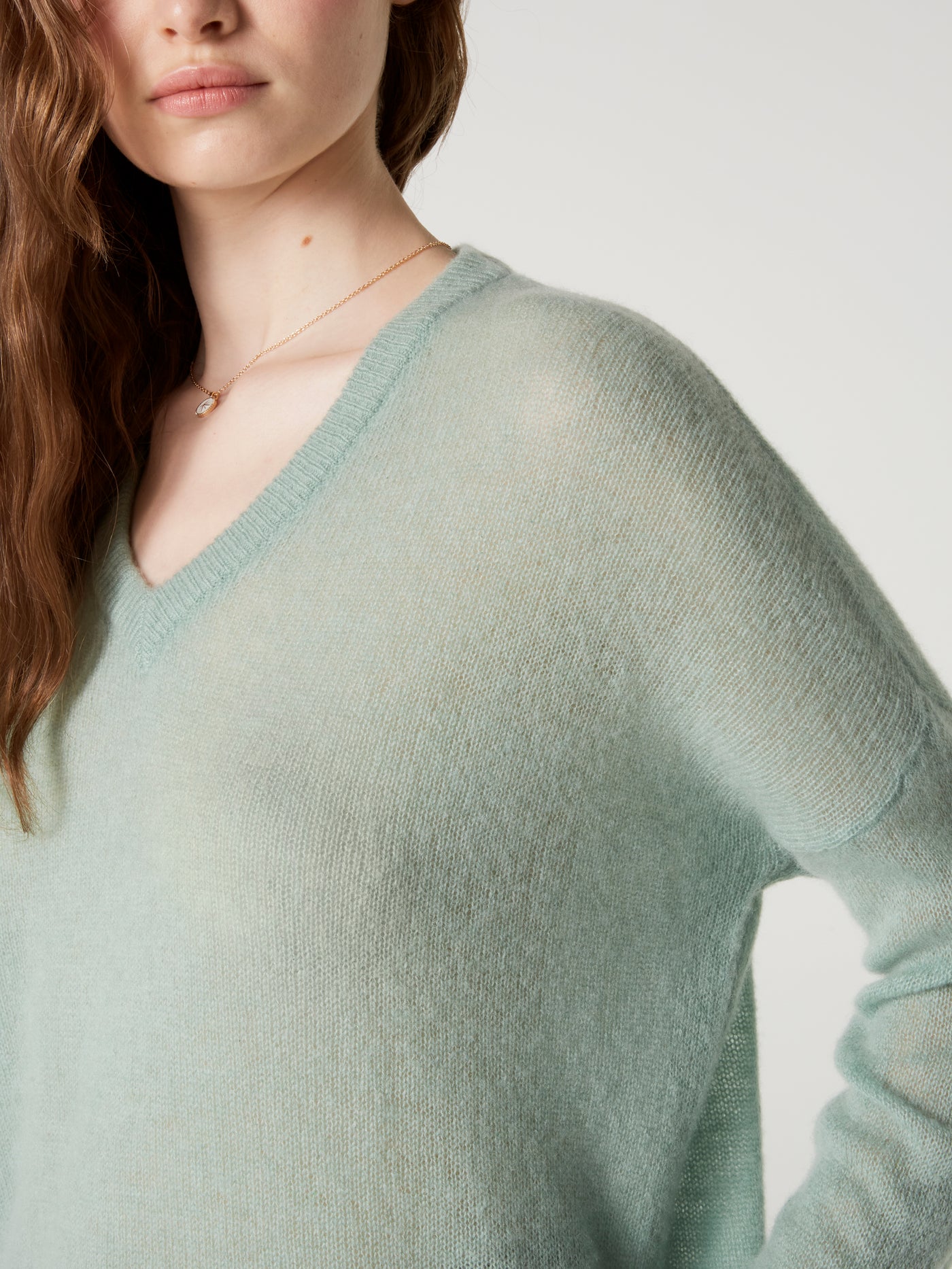 pull angelica - Cachemire léger - lake green