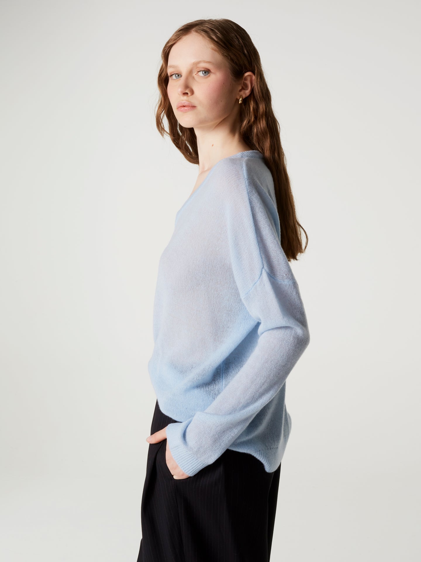 pull angelica - Cachemire léger - sky