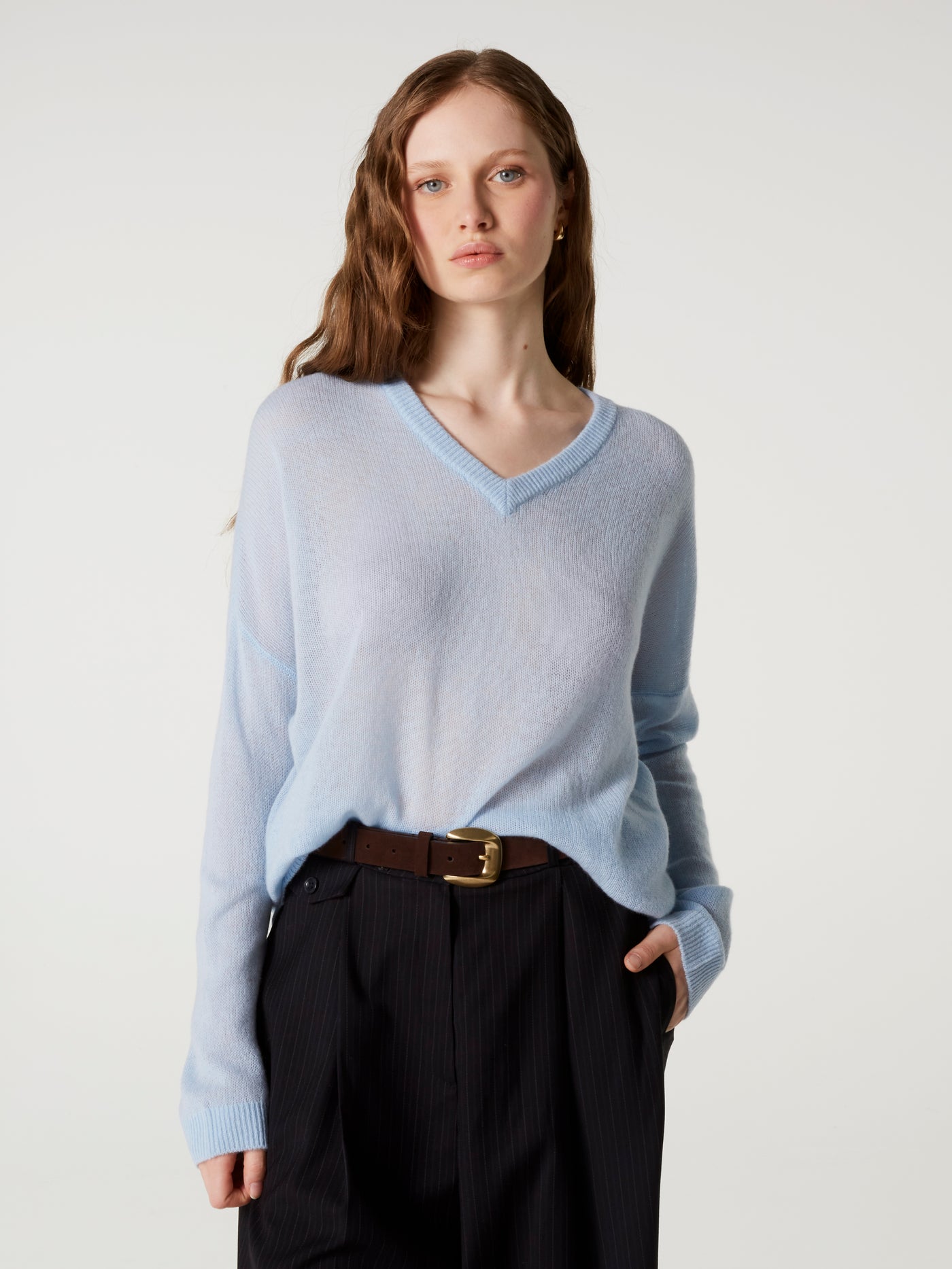 pull angelica - Cachemire léger - sky