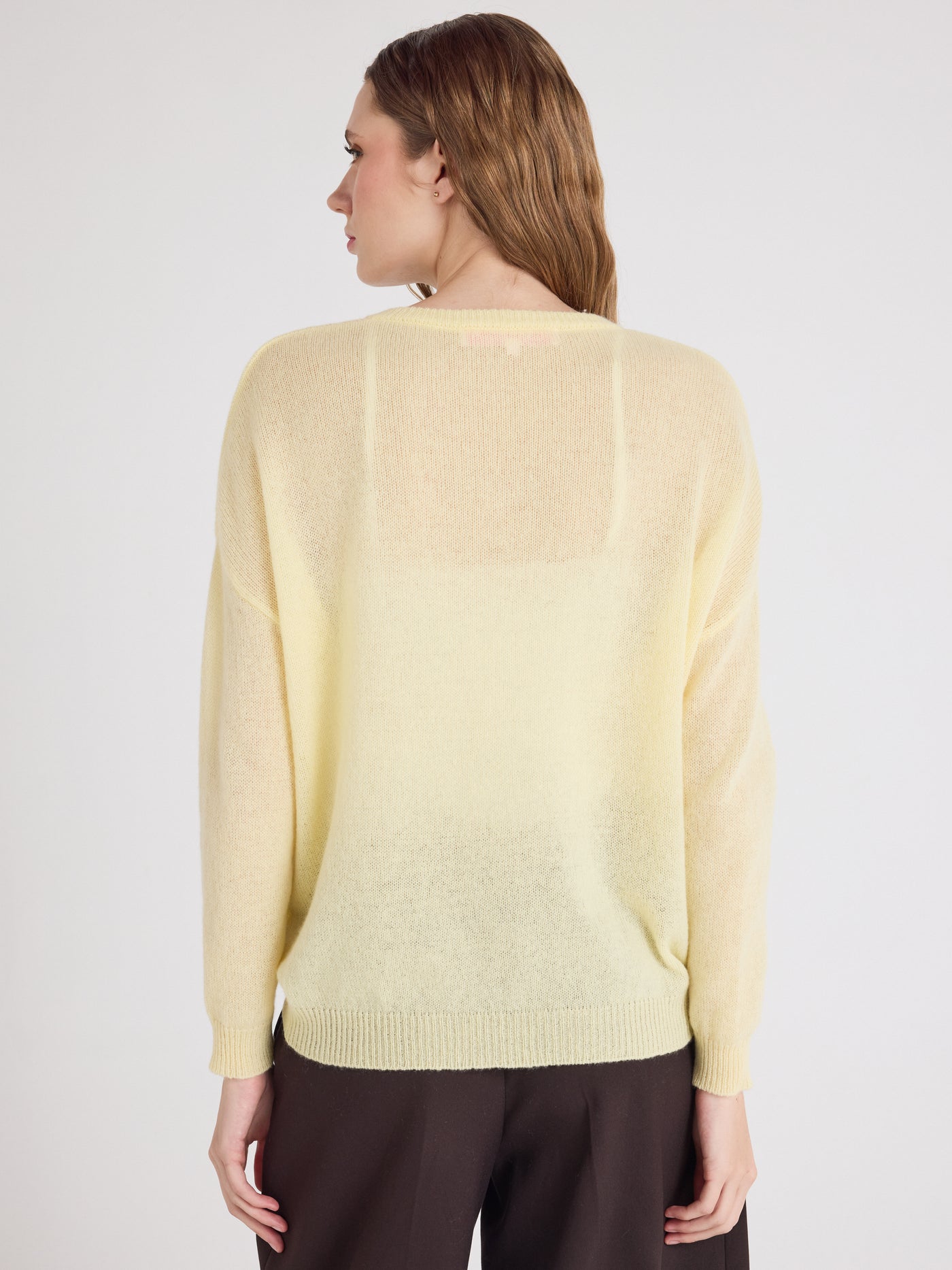 angelica - Pull col V en cachemire - limelight