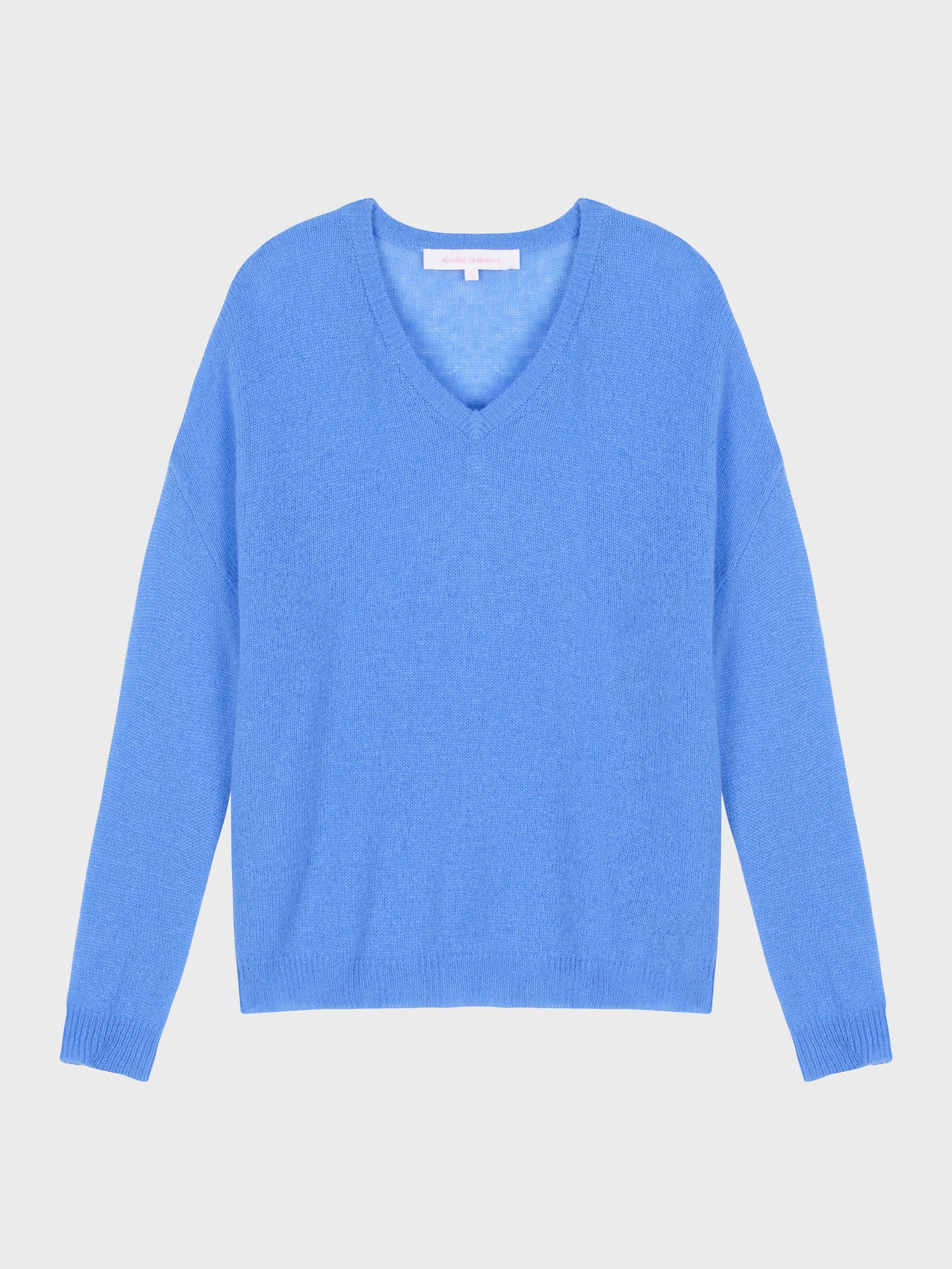 angelica v-neck sweater - light cashmere - marina blue