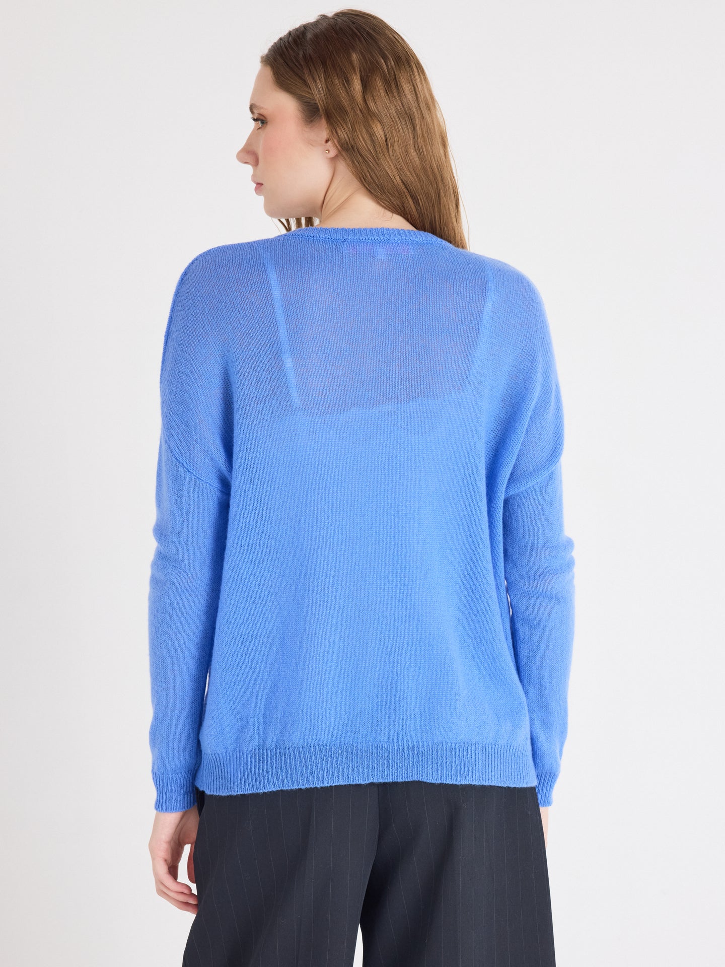 Engelwurz - Kaschmirpullover mit V-Ausschnitt - marina blue