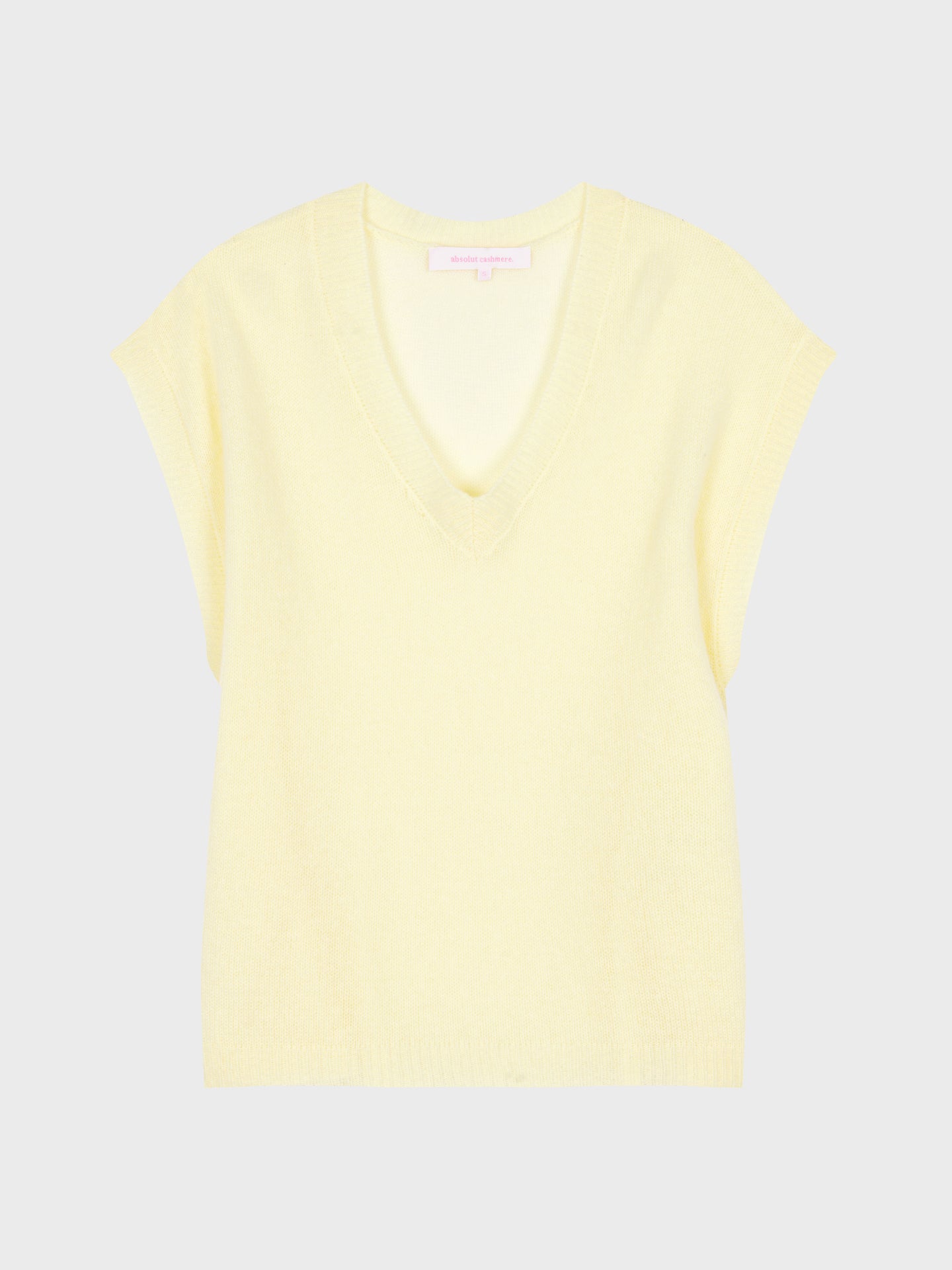 samantha sleveless sweater - cashmere - limelight