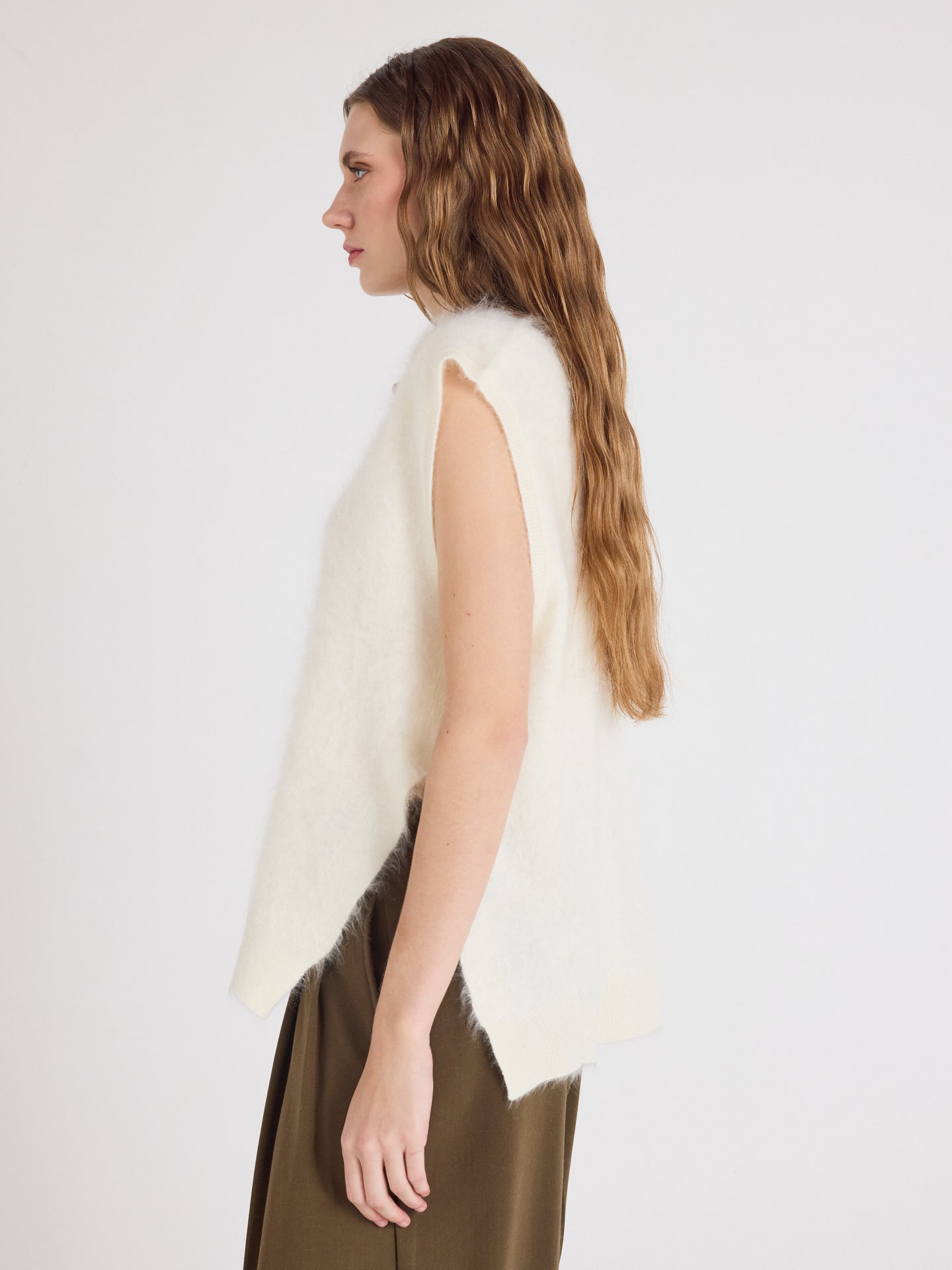 Miriam - Brushed cashmere sweater - cream