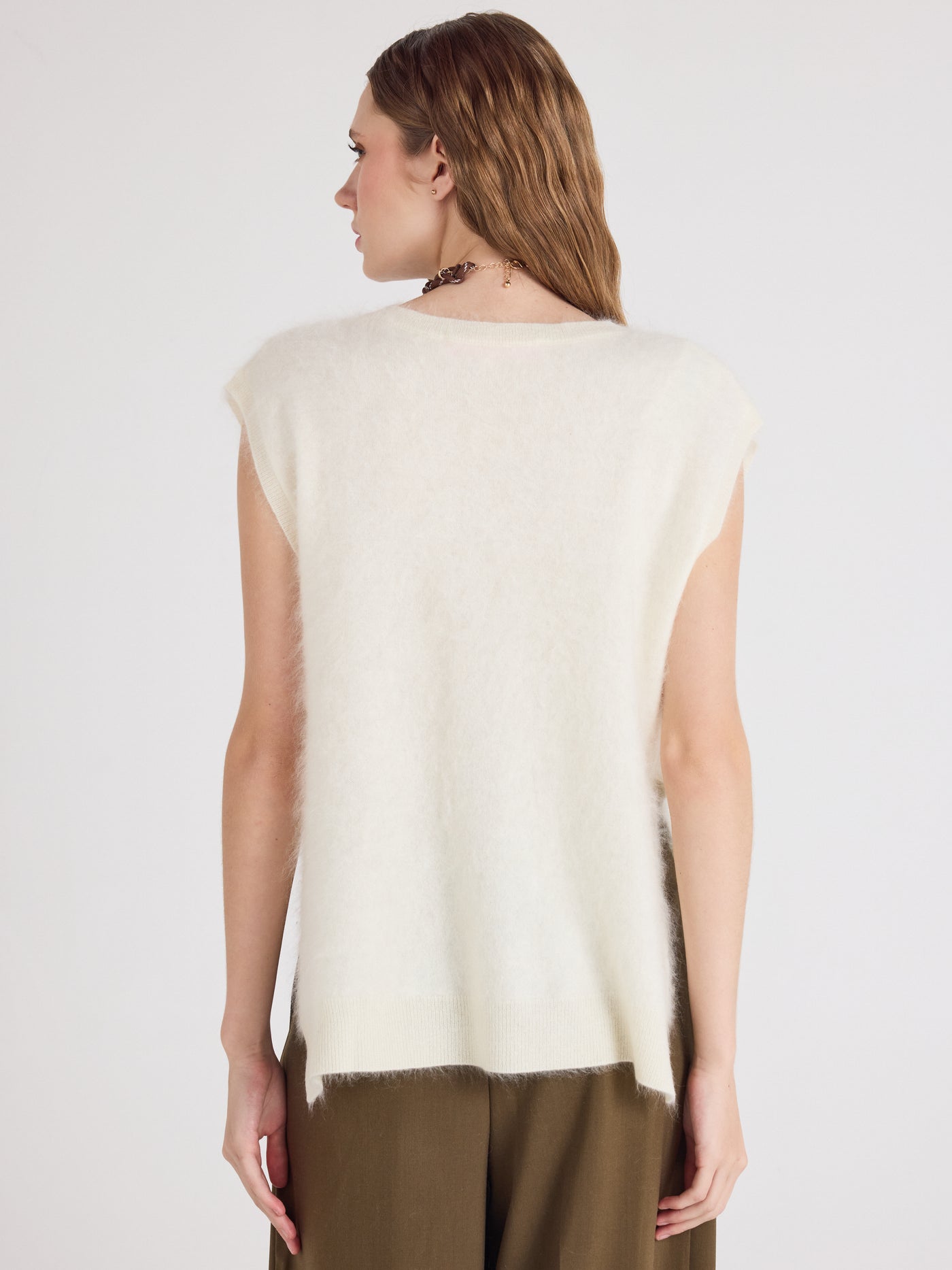 miriam - Brushed cashmere sweater - cream