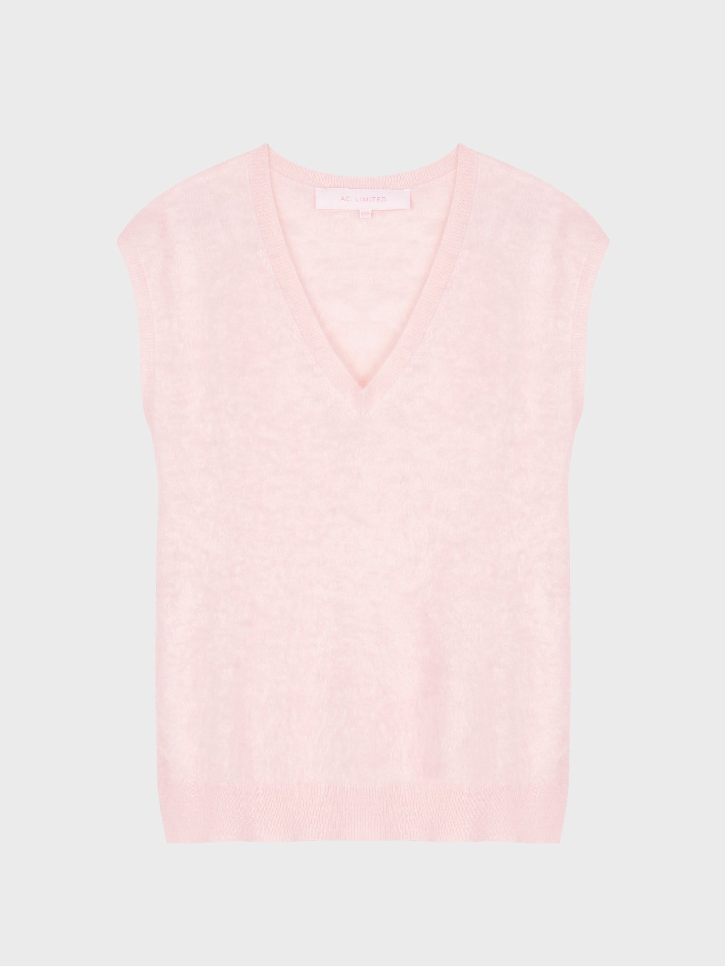 mouwloze trui miriam - geborsteld kasjmier - ice cream