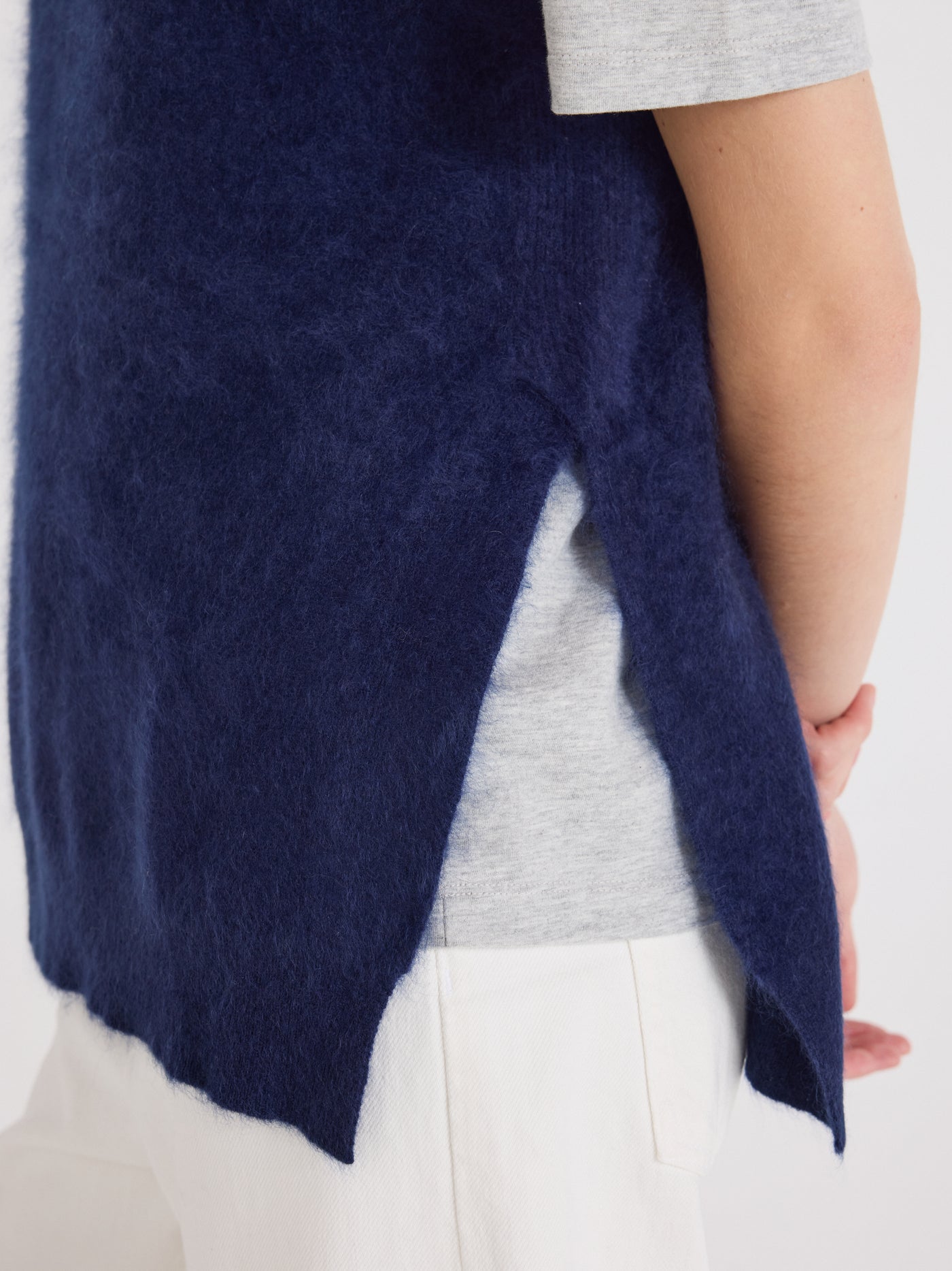 miriam - Brushed cashmere sweater - navy