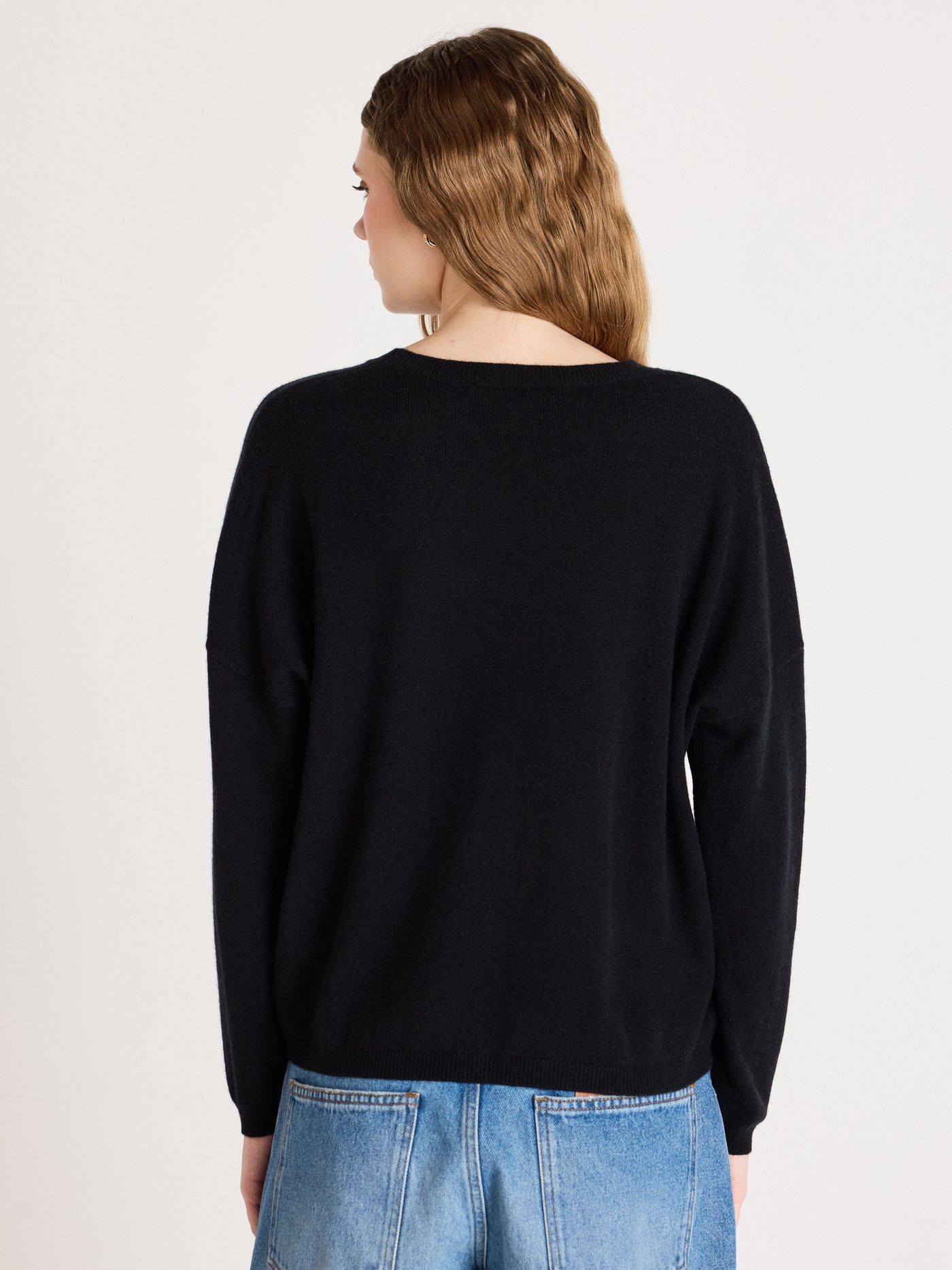 Kaira - Kaschmirpullover mit Rundhalsausschnitt - black