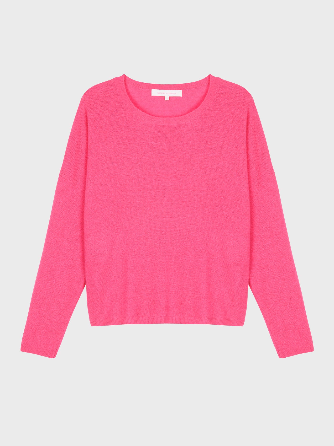 ronde hals trui kaira - kasjmier - fuchsia