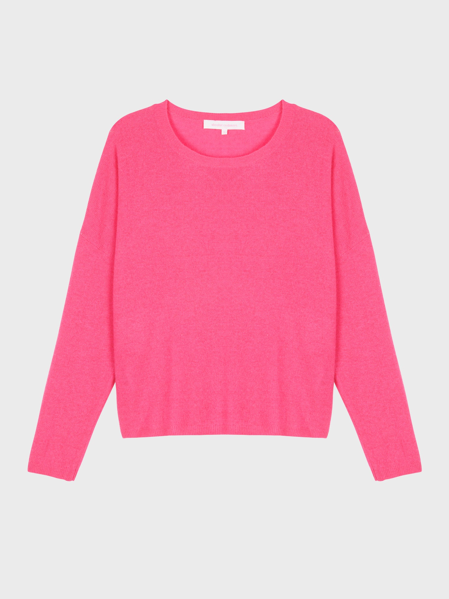 ronde hals trui kaira - kasjmier - fuchsia